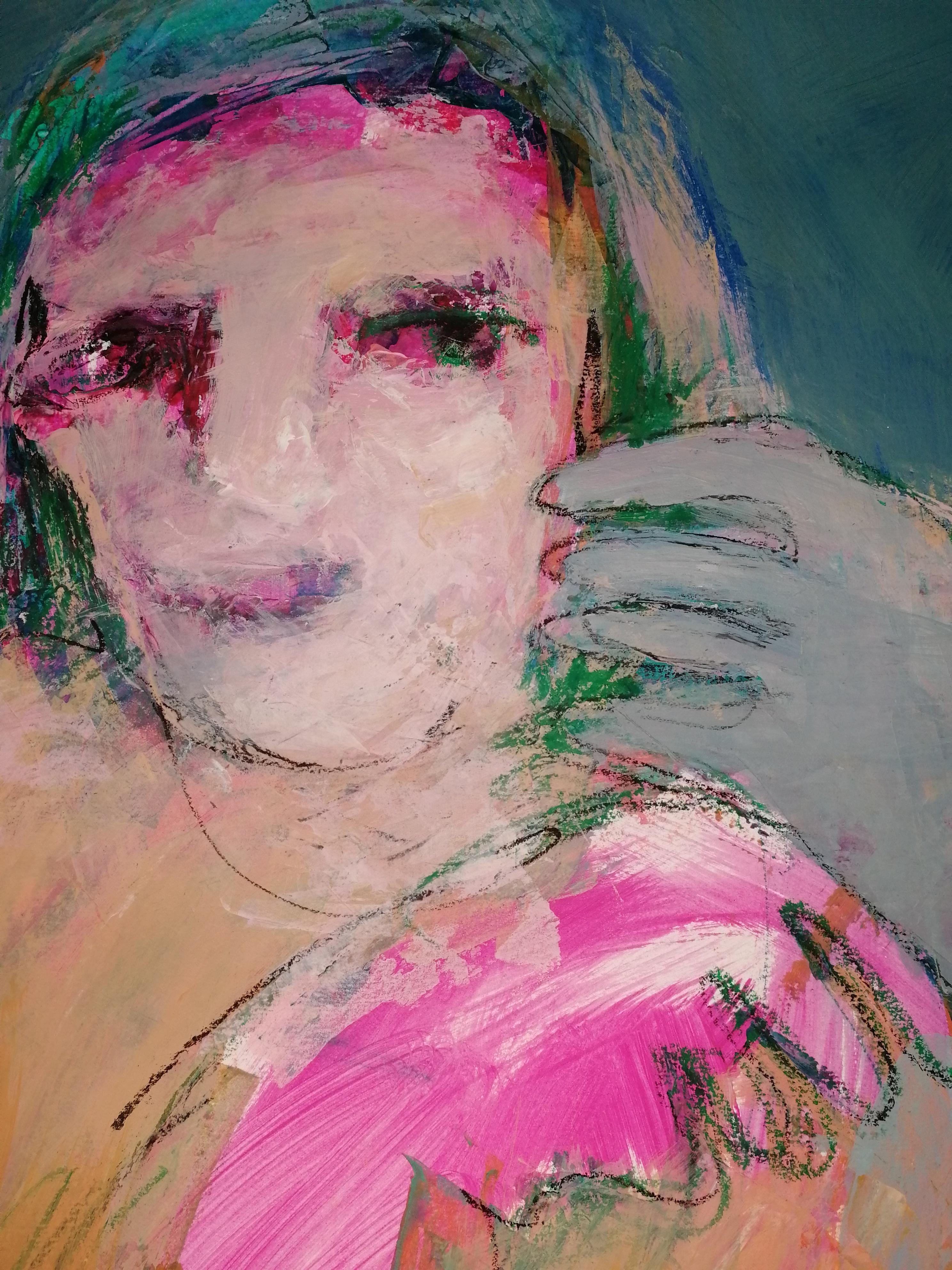 Untittle, 78x54cm, acrilico, carta - Painting Astratto di Elena Naushirvanova 