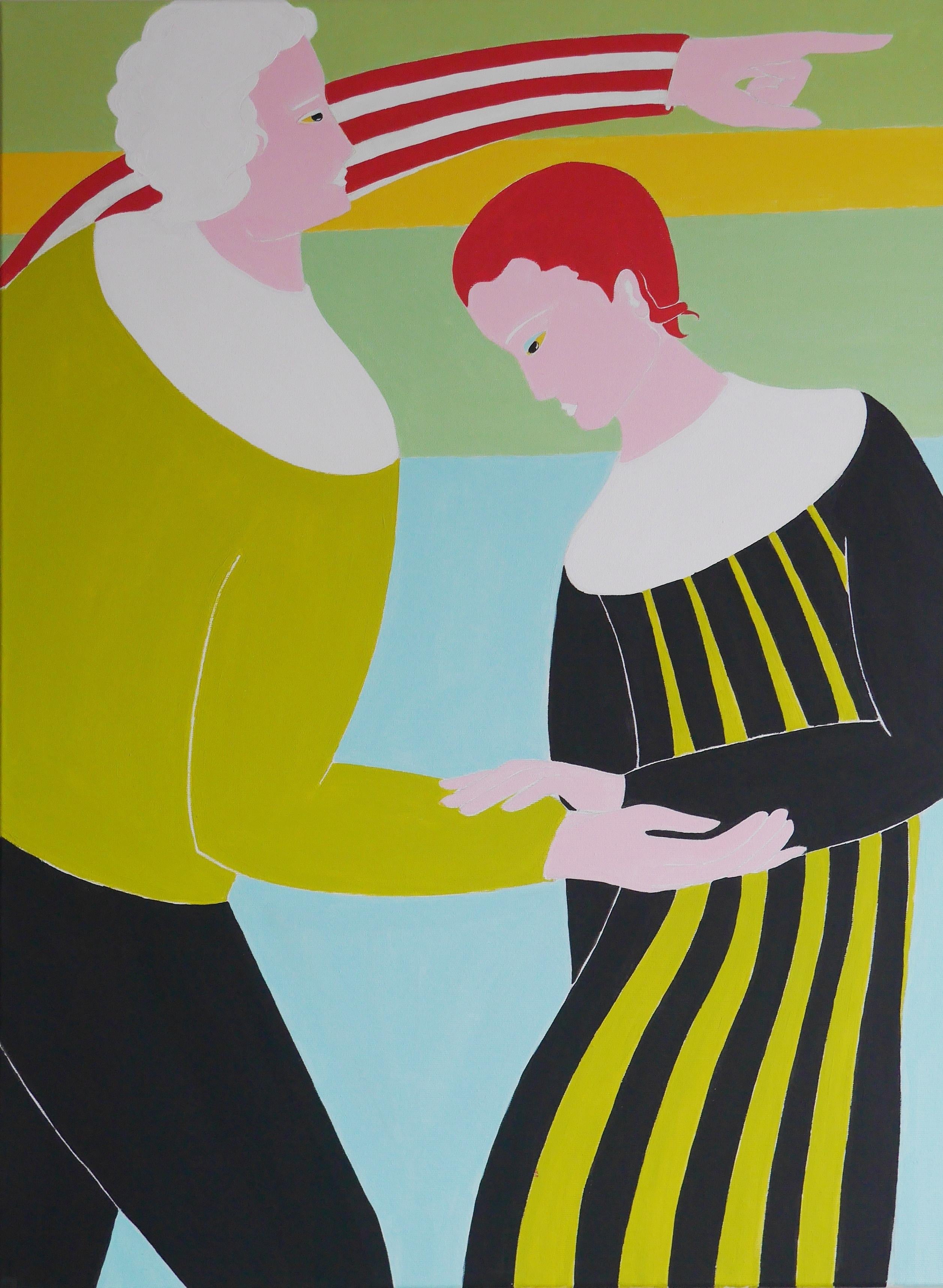 Dos. Dirección de la vista, 80x60cm, acrílico sobre lienzo - Painting de Sasha Katinauskiene