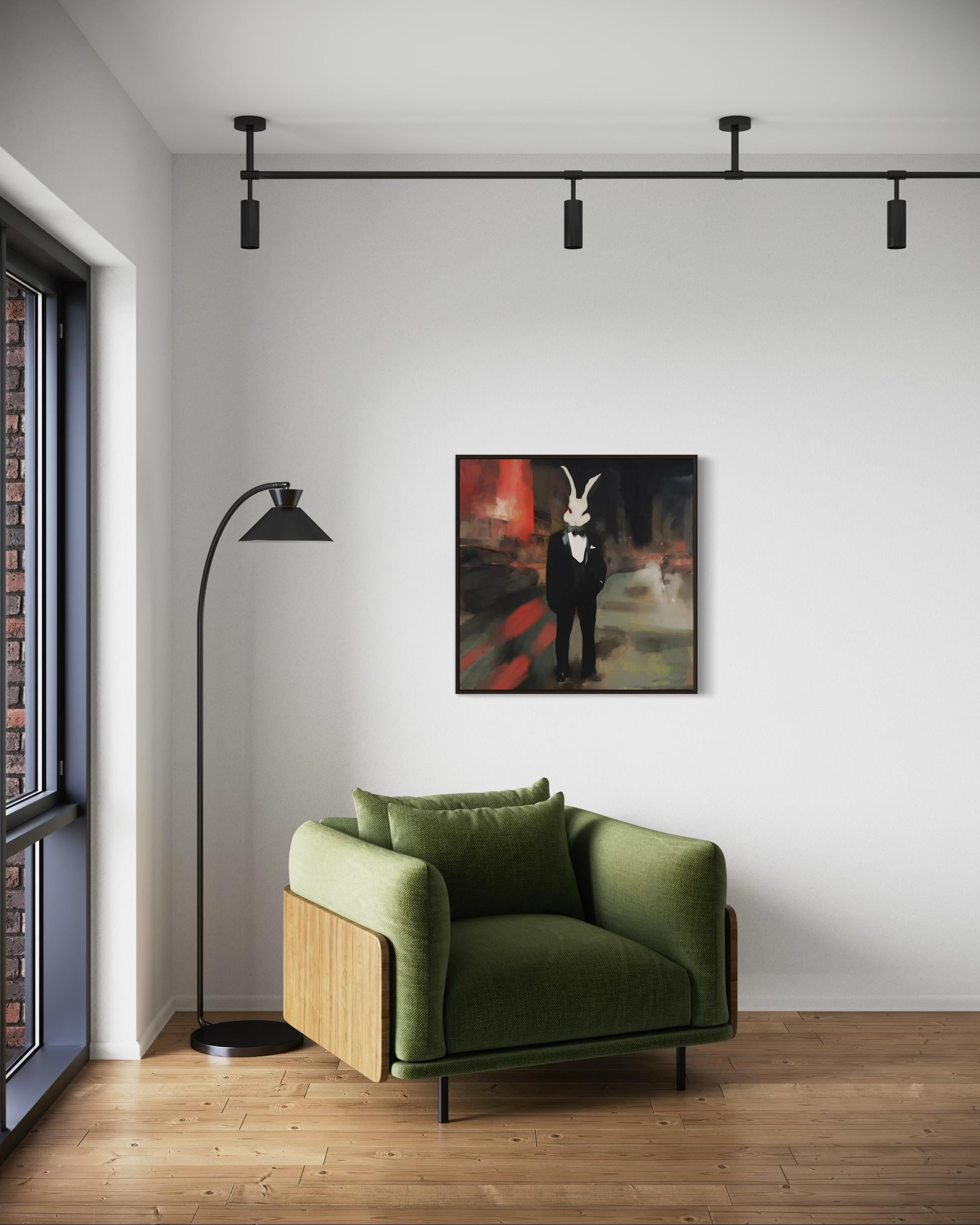 Welche Maske trägst du? 80x80cm, Druck auf Leinwand, Auflage: 20 Pieces im Angebot 2