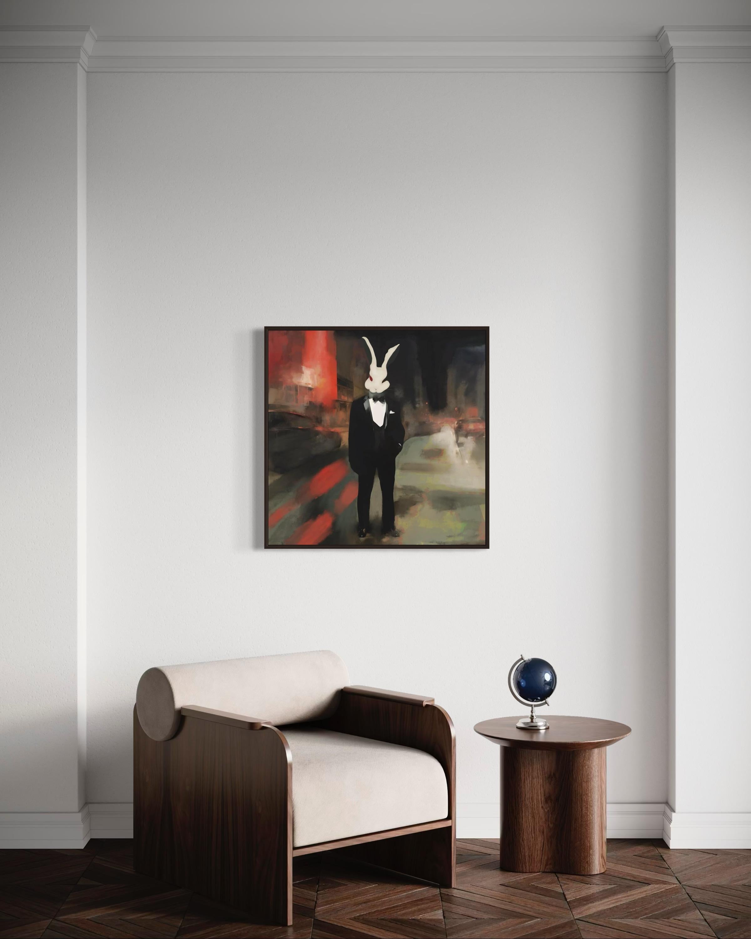 Welche Maske trägst du? 80x80cm, Druck auf Leinwand, Auflage: 20 Pieces im Angebot 3