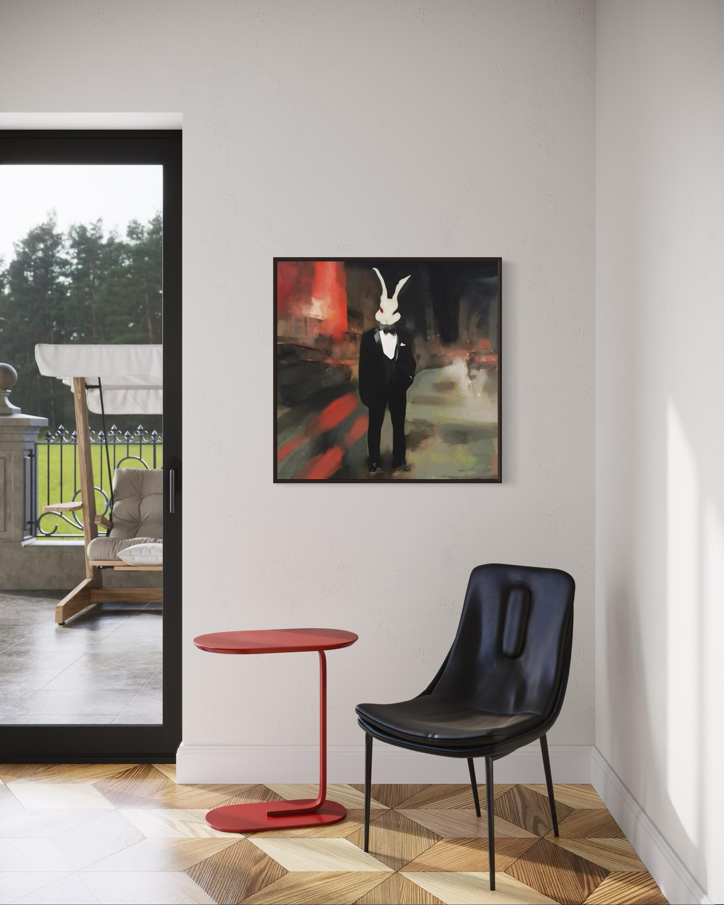 Welche Maske trägst du? 80x80cm, Druck auf Leinwand, Auflage: 20 Pieces im Angebot 4