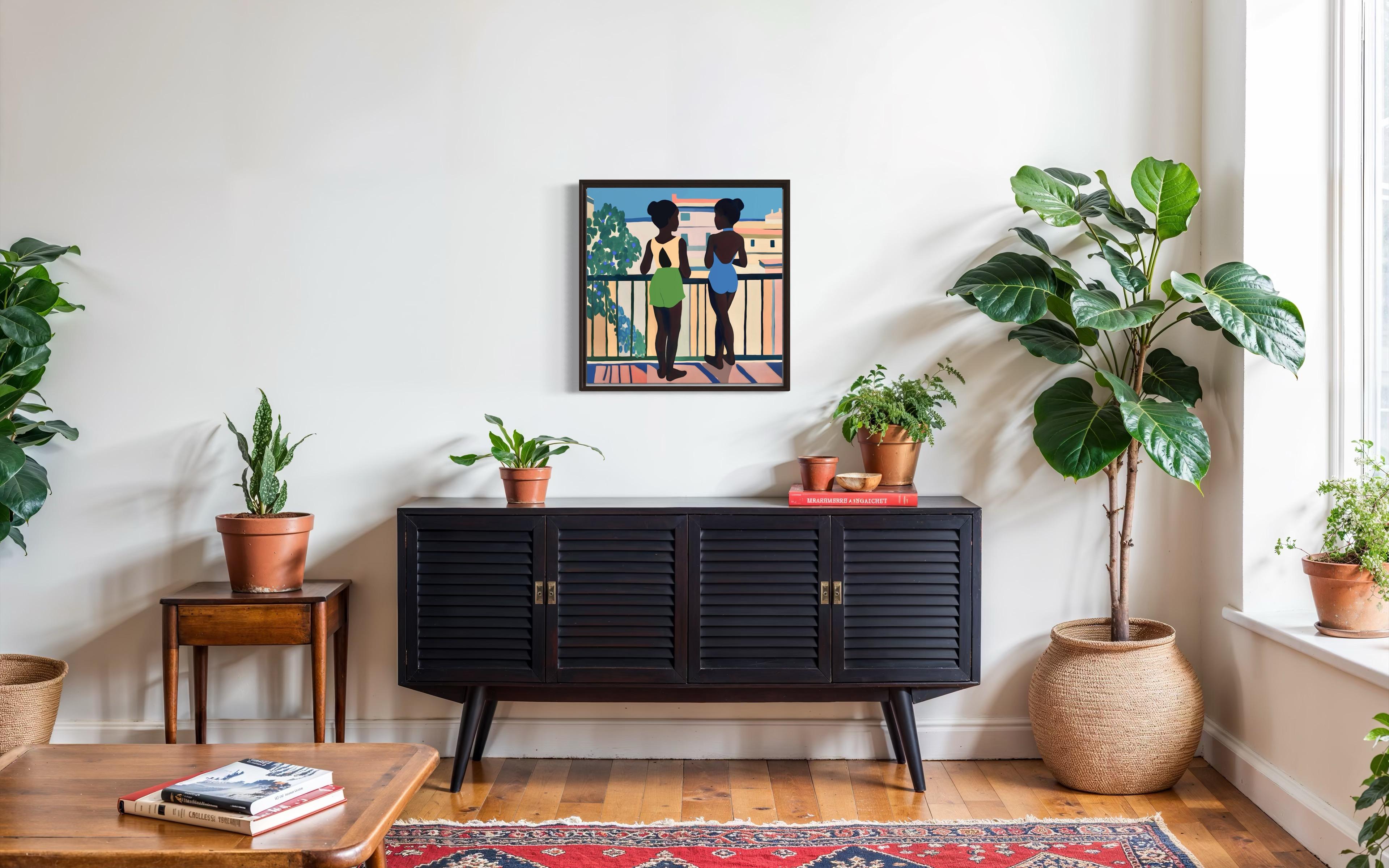 Schwesterhood , 70x70cm, Druck auf Leinwand. Auflage 20 Teile. (Pop-Art), Art, von Nina Tsoriti