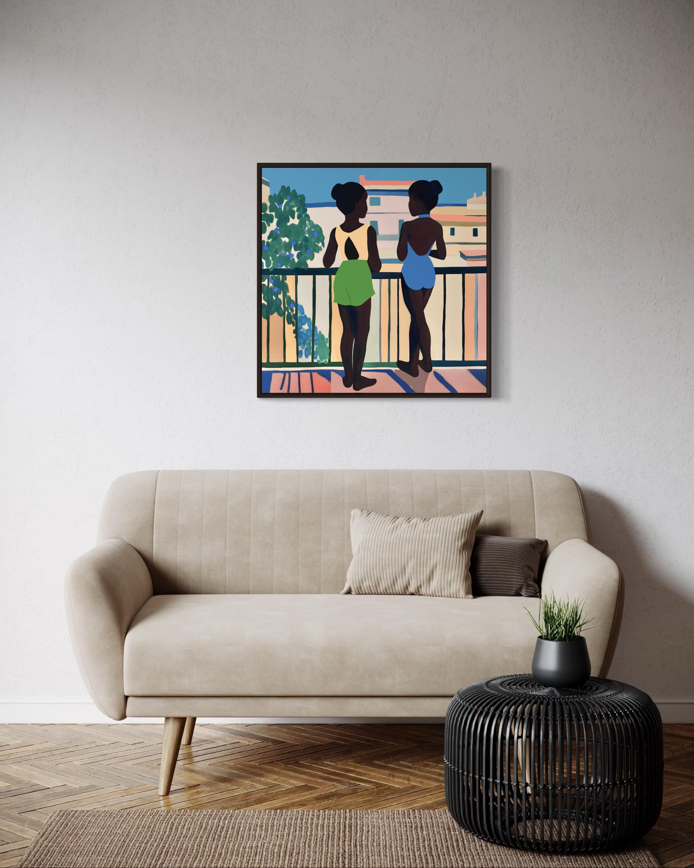 Schwesterhood , 70x70cm, Druck auf Leinwand. Auflage 20 Teile. im Angebot 2