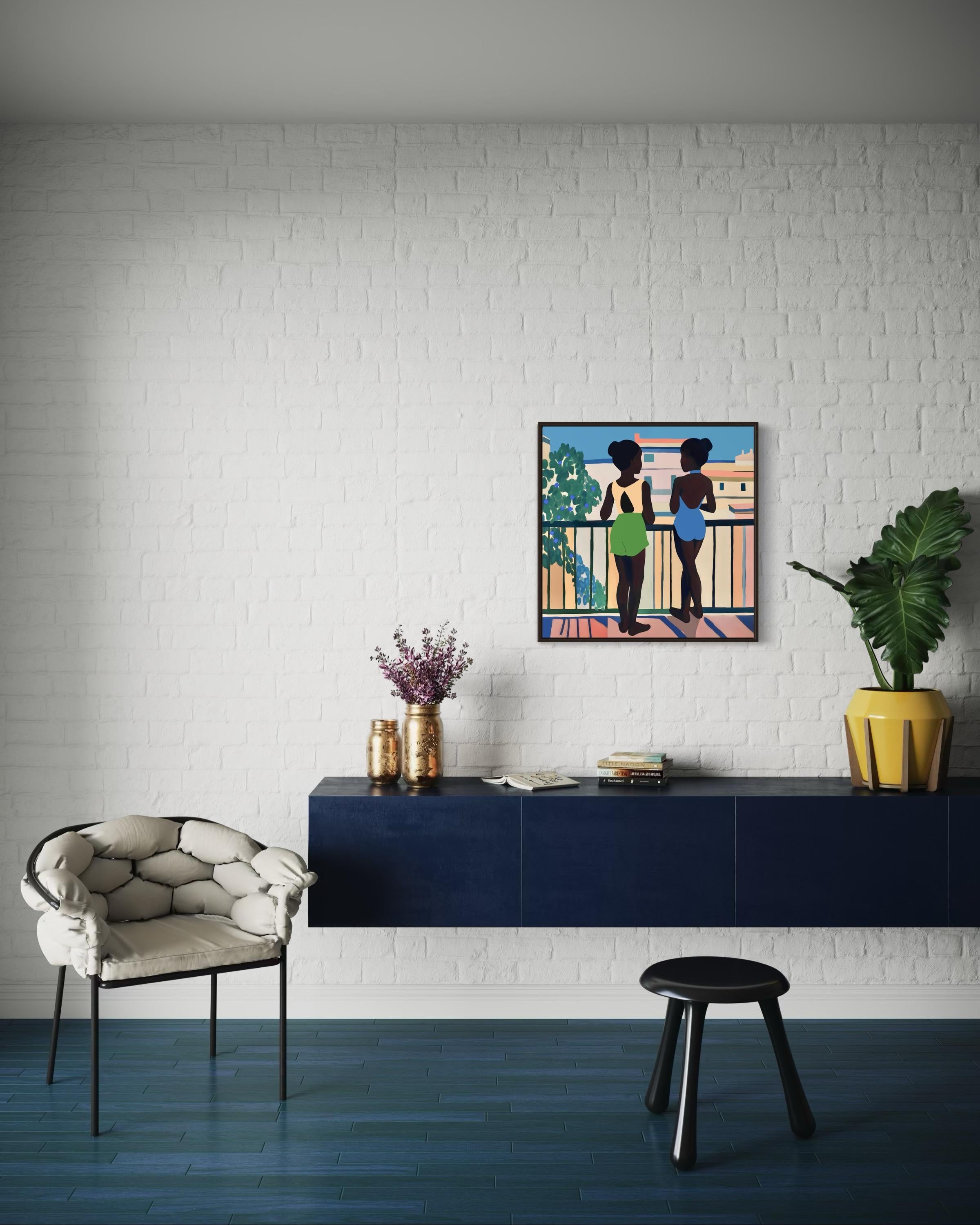 Schwesterhood , 70x70cm, Druck auf Leinwand. Auflage 20 Teile. im Angebot 4