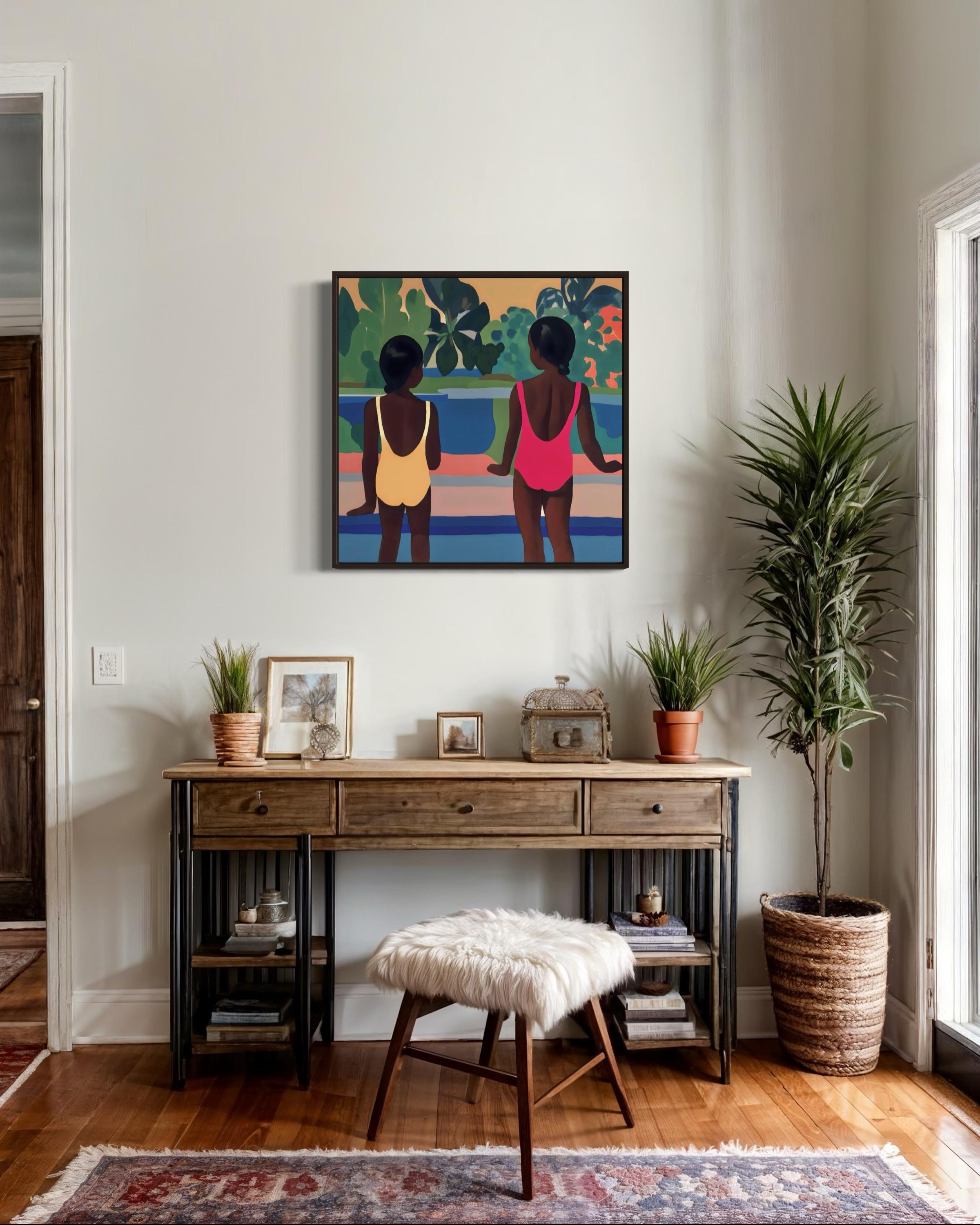 Schwesterhood , 70x70cm, Druck auf Leinwand. Auflage 20 Teile. (Pop-Art), Art, von Nina Tsoriti