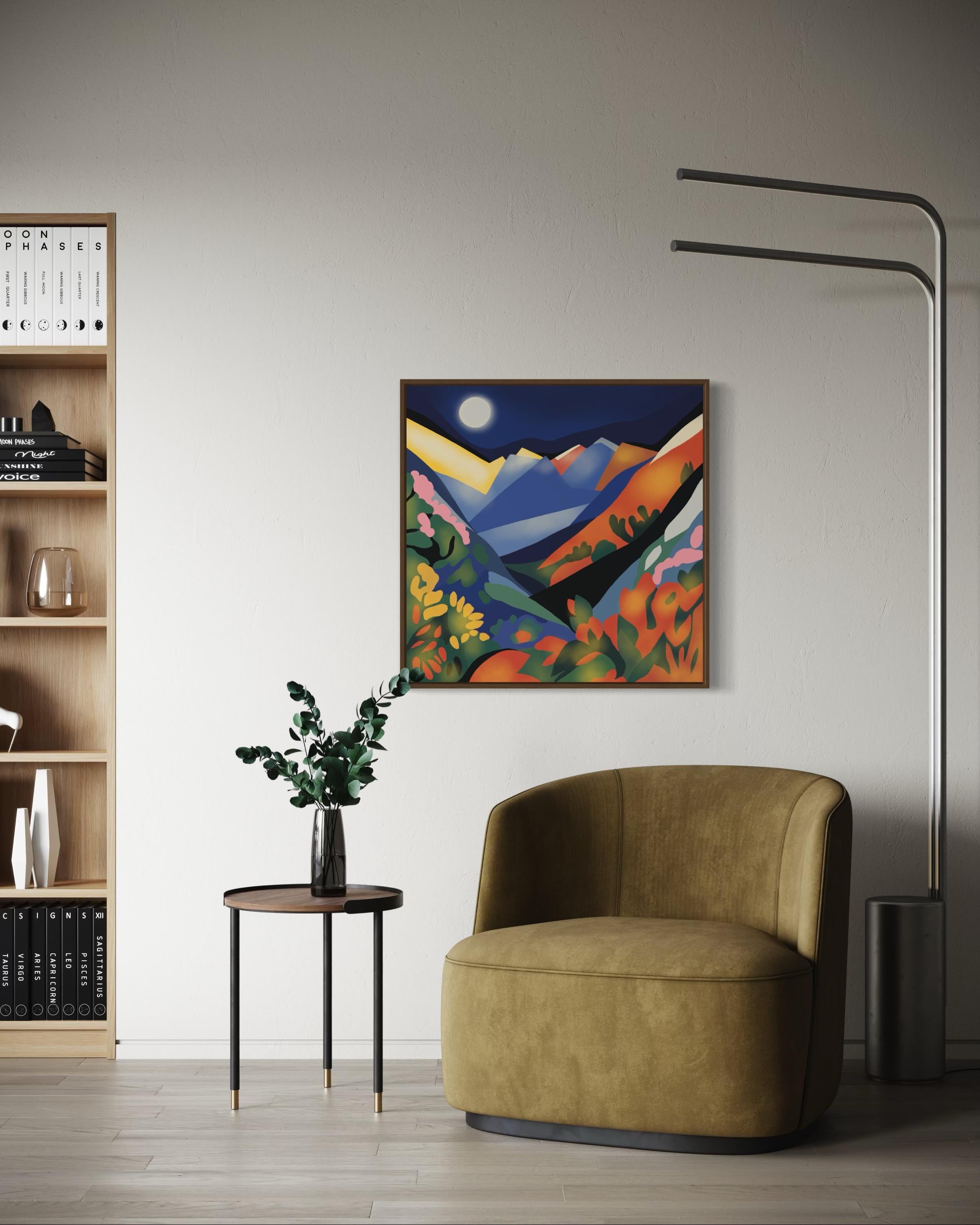 paesaggio montano, 70x70cm, stampa su tela. Edizione 20 pezzi. in vendita 2