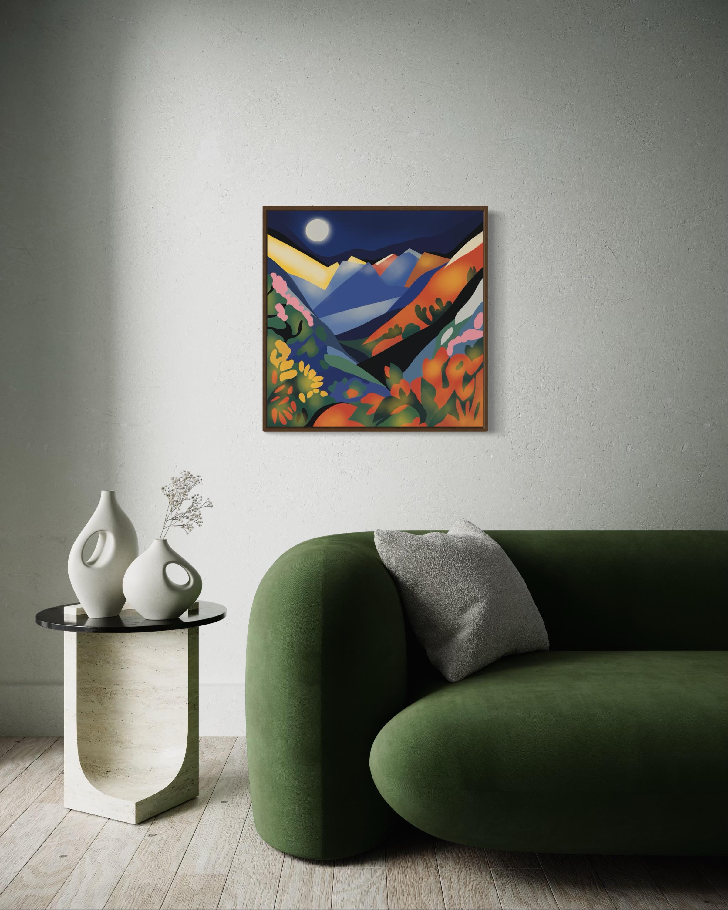 paesaggio montano, 70x70cm, stampa su tela. Edizione 20 pezzi. in vendita 3