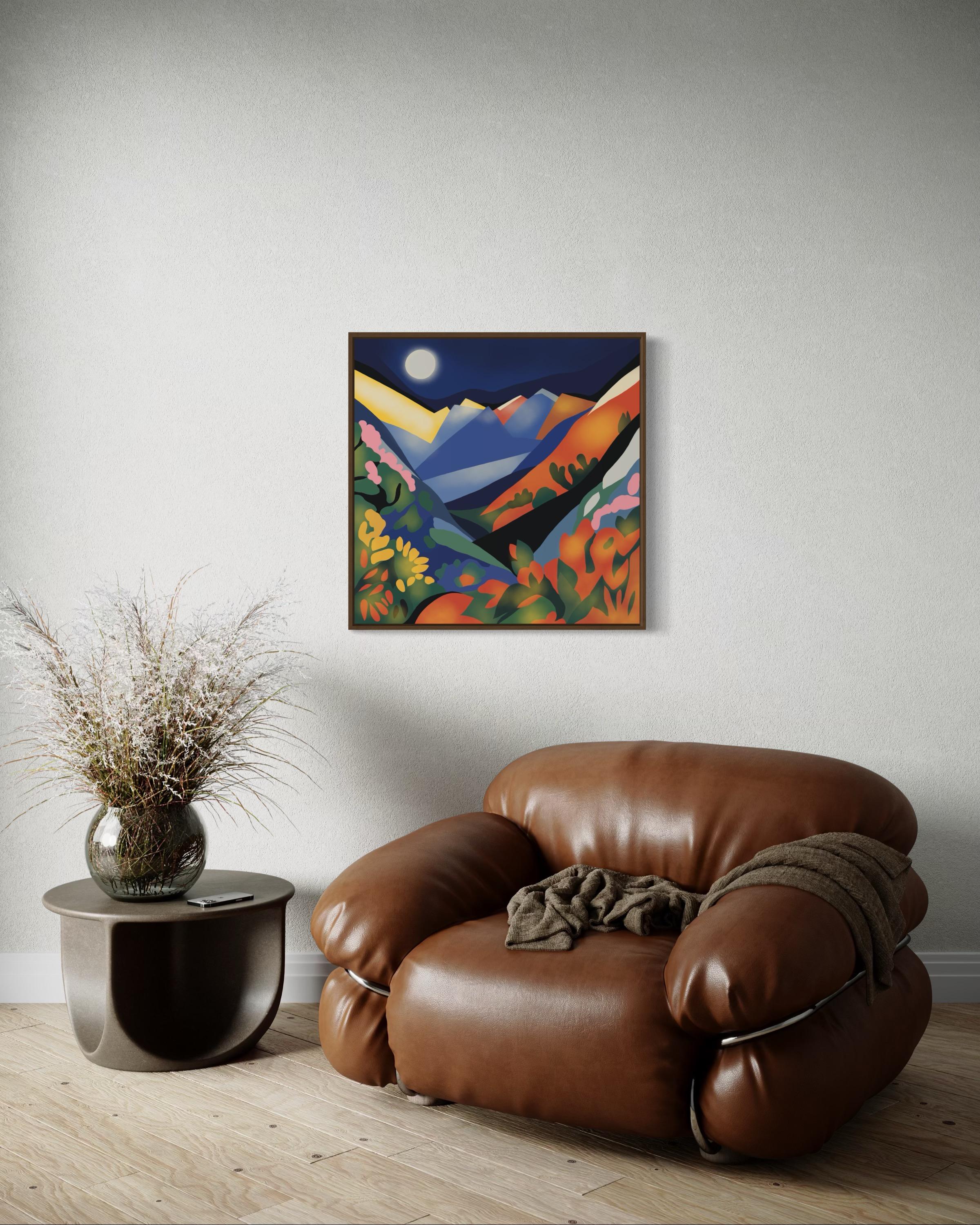 paesaggio montano, 70x70cm, stampa su tela. Edizione 20 pezzi. in vendita 4