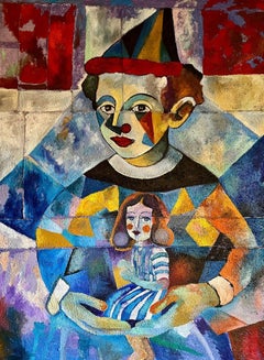 Smile and miracle, 170x120 cm, Oil, sewn coffee bag, Sand