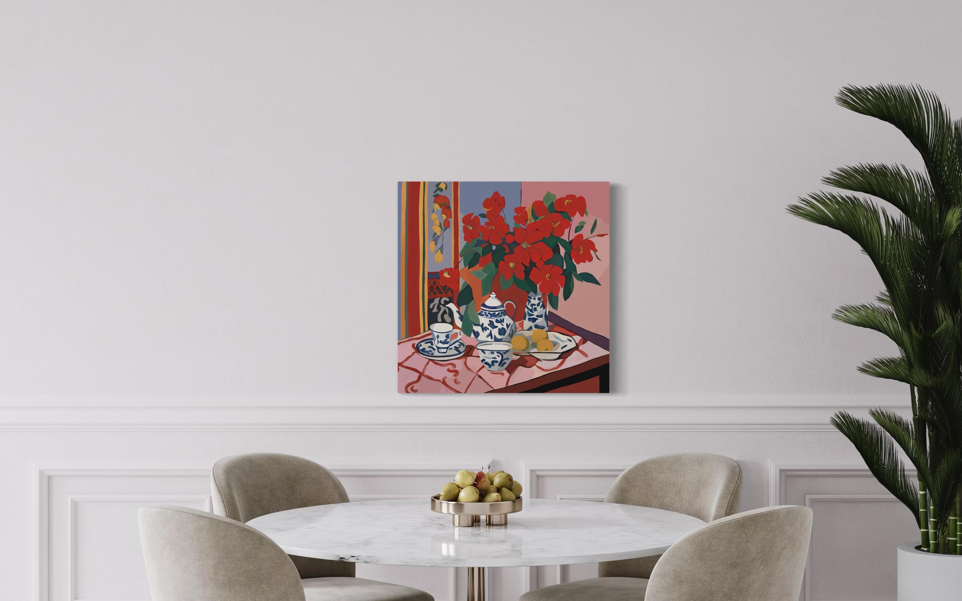 Stillleben, 70x70cm, Druck auf Leinwand. Auflage 20 Teile. (Pop-Art), Art, von Nina Tsoriti