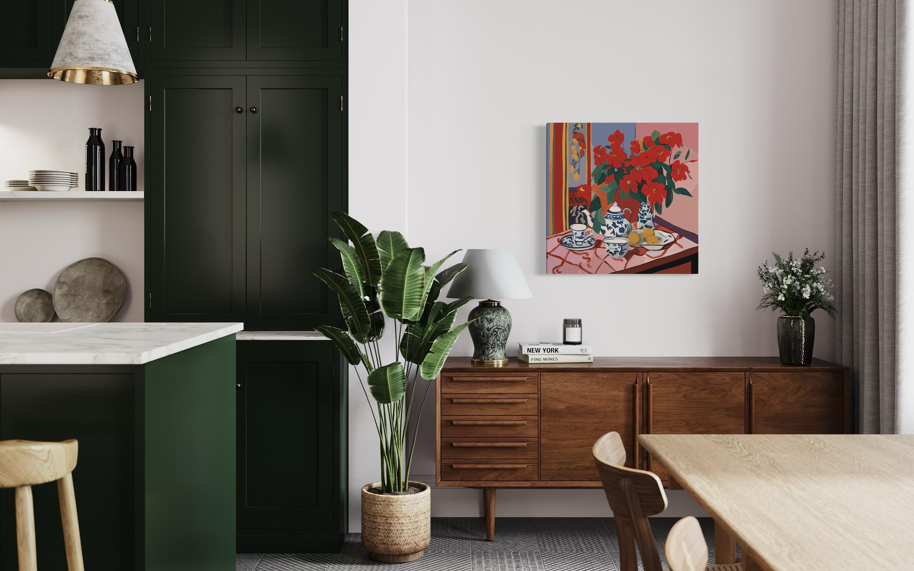 Stillleben, 70x70cm, Druck auf Leinwand. Auflage 20 Teile. im Angebot 1
