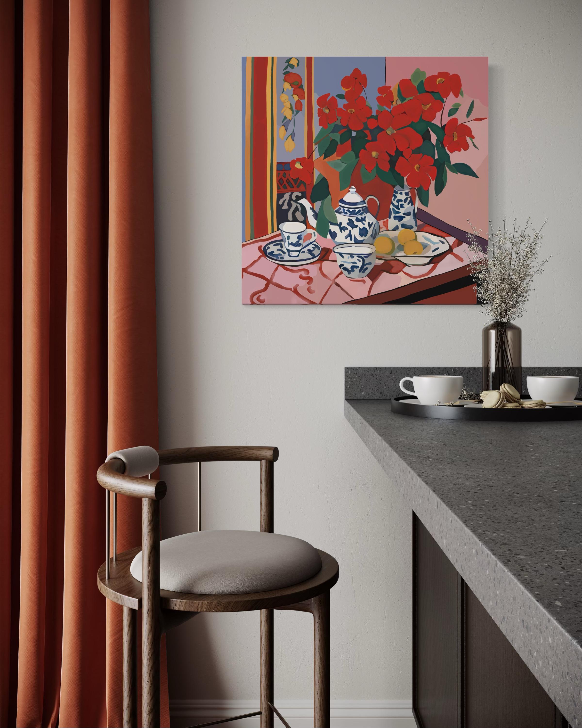 Stillleben, 70x70cm, Druck auf Leinwand. Auflage 20 Teile. im Angebot 2