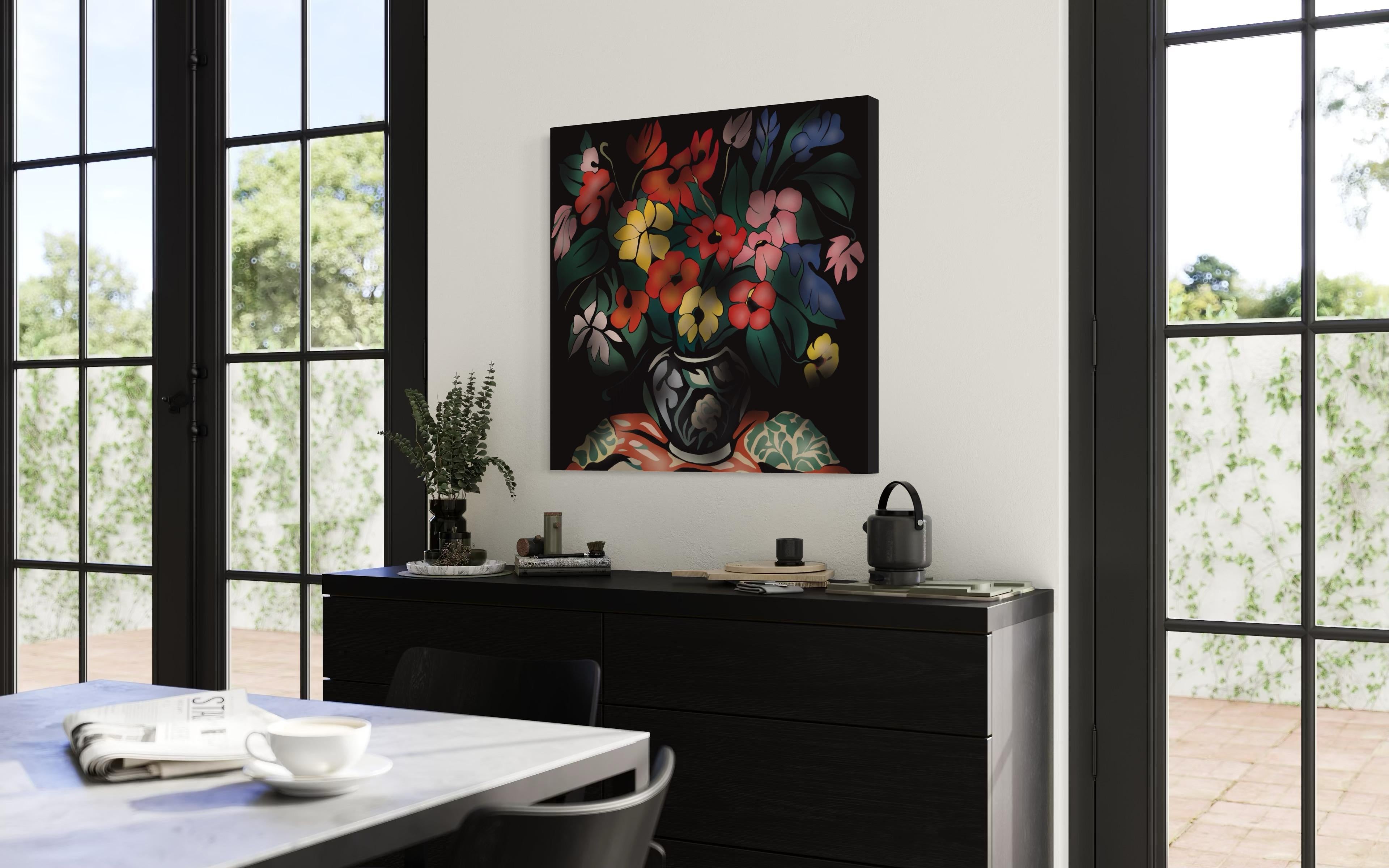 Natura morta, 70x70cm, stampa su tela. Edizione 20 pezzi. - Art Pop Art di Nina Tsoriti