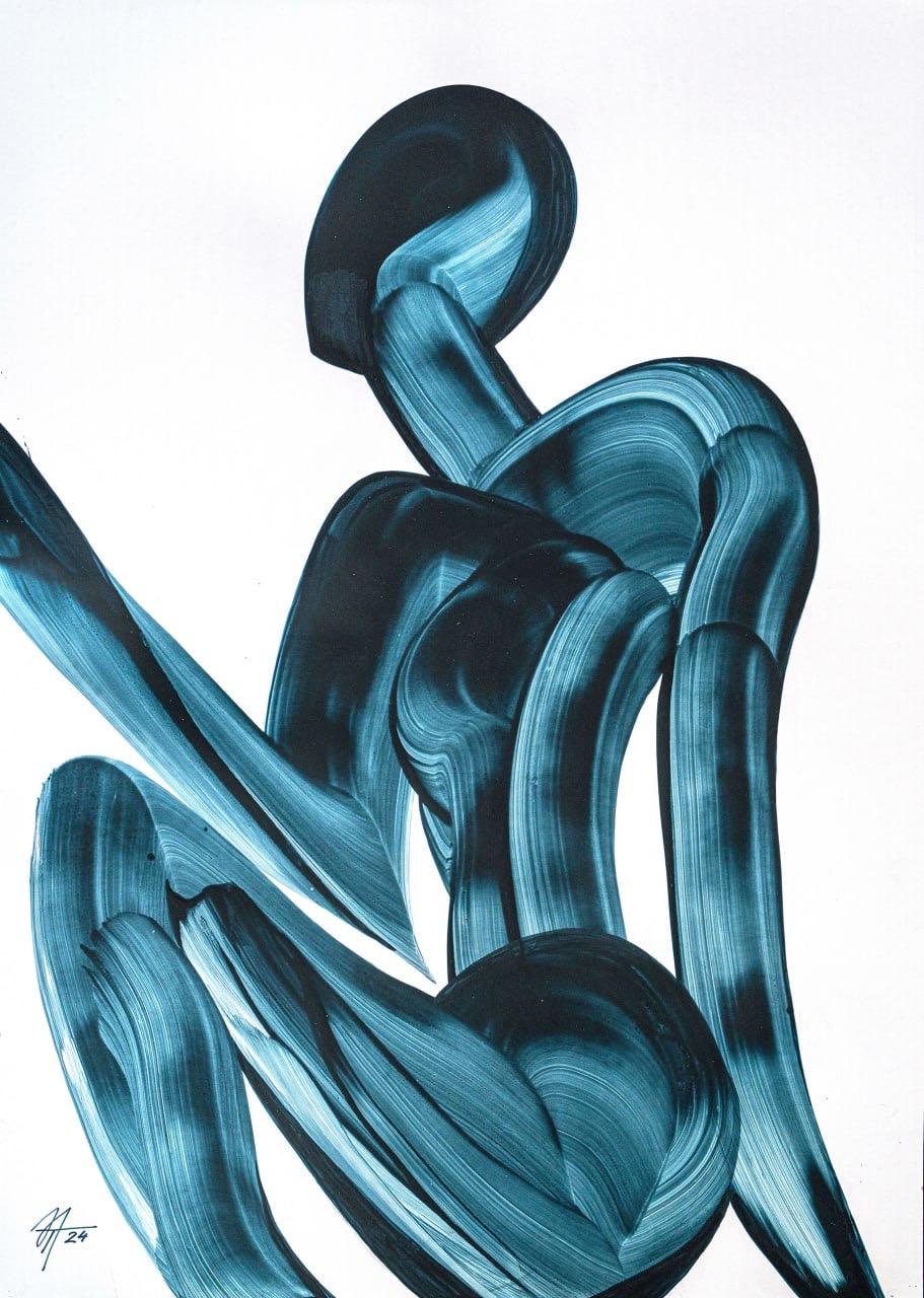 serie "Conchiglie", 70x50 cm, acrilico su cartone