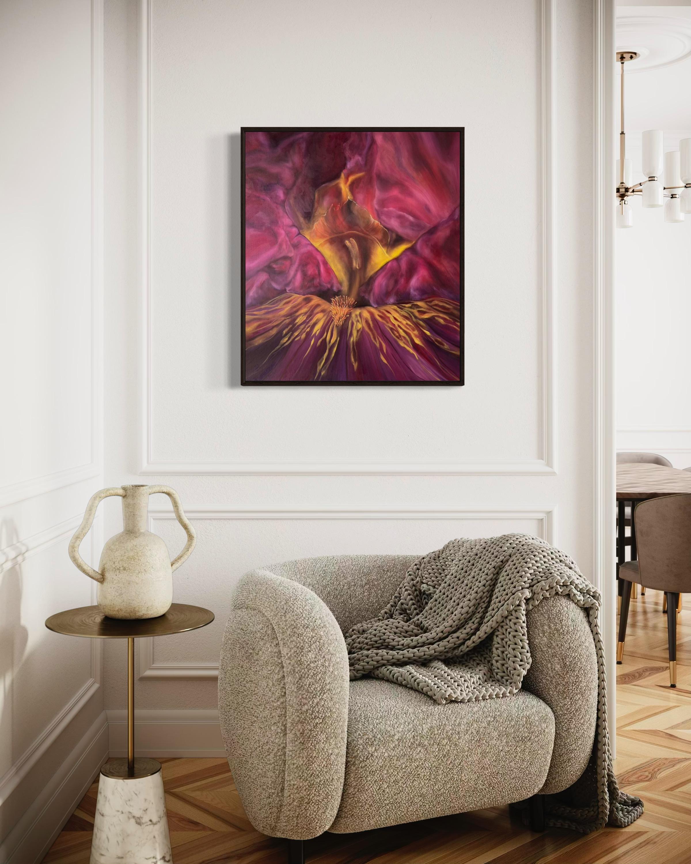Soie de framboise, 80х70cm, huile sur toile en vente 1