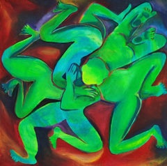 Patrón de cuerpos, 60x60 cm, óleo/acrílico/lienzo