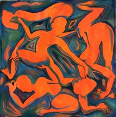 Patrón de cuerpos, 60x60 cm, óleo/acrílico/lienzo