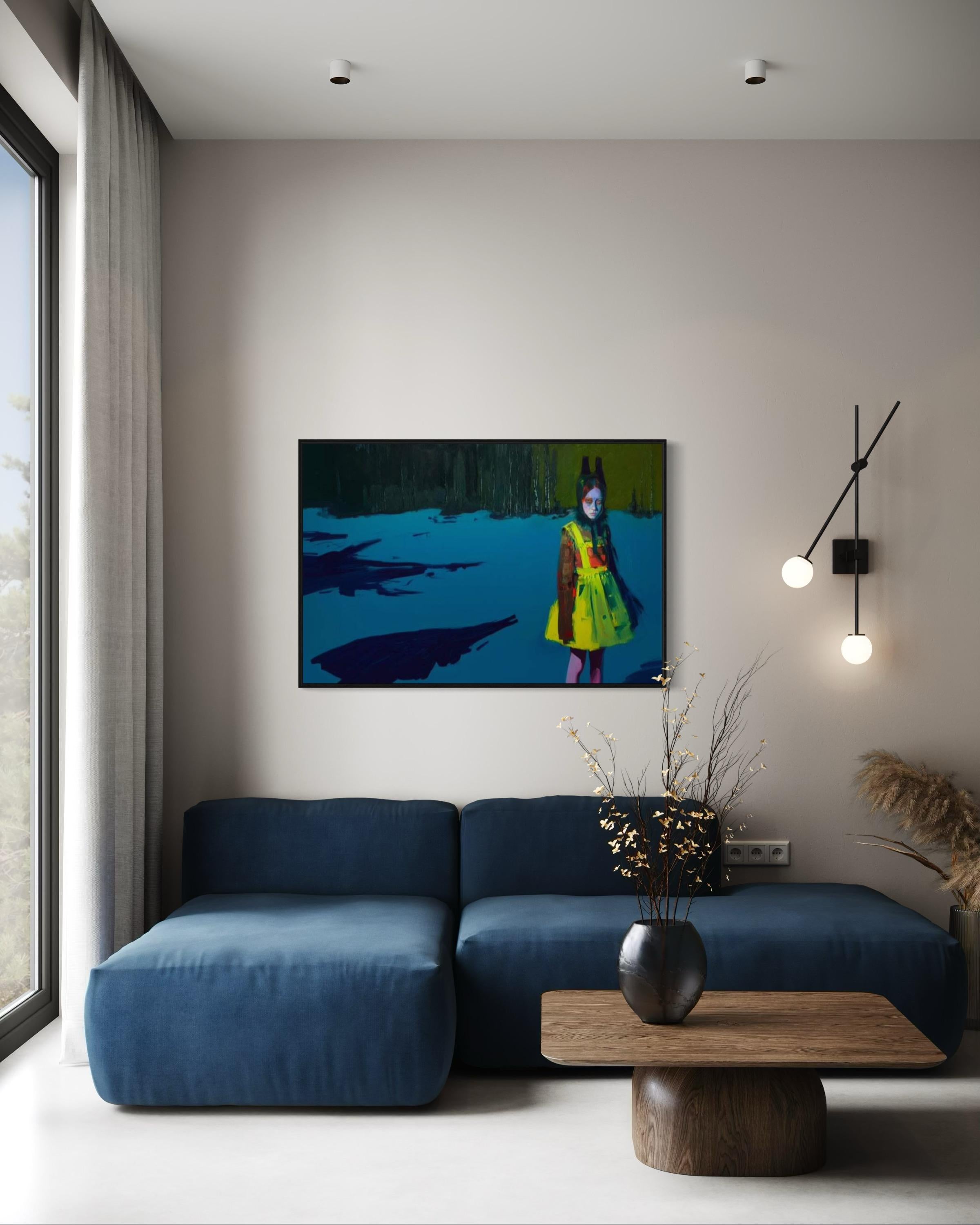 Votre enfant intérieur, 80 x 120 cm, huile, acrylique, toile en vente 1