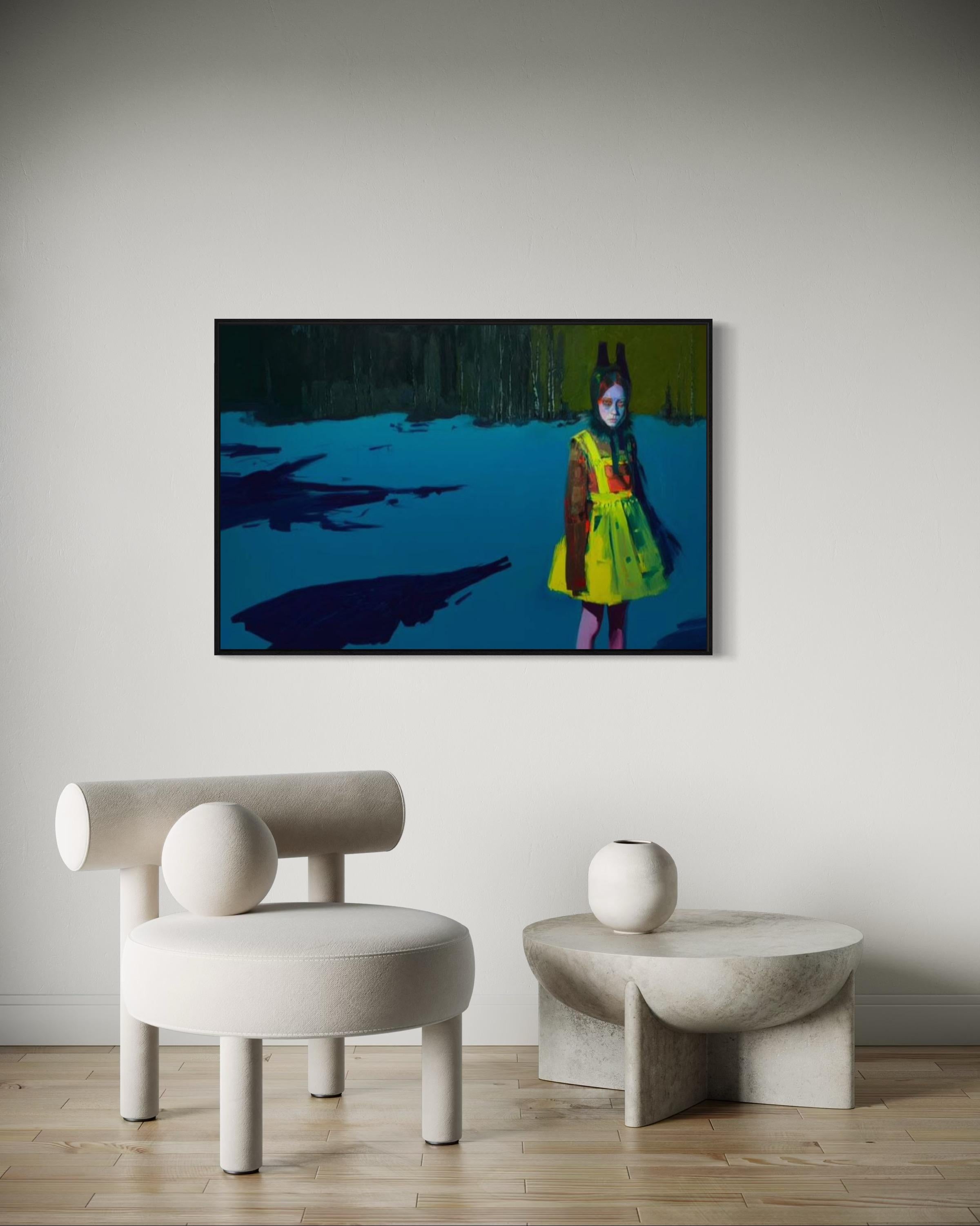 Votre enfant intérieur, 80 x 120 cm, huile, acrylique, toile en vente 3