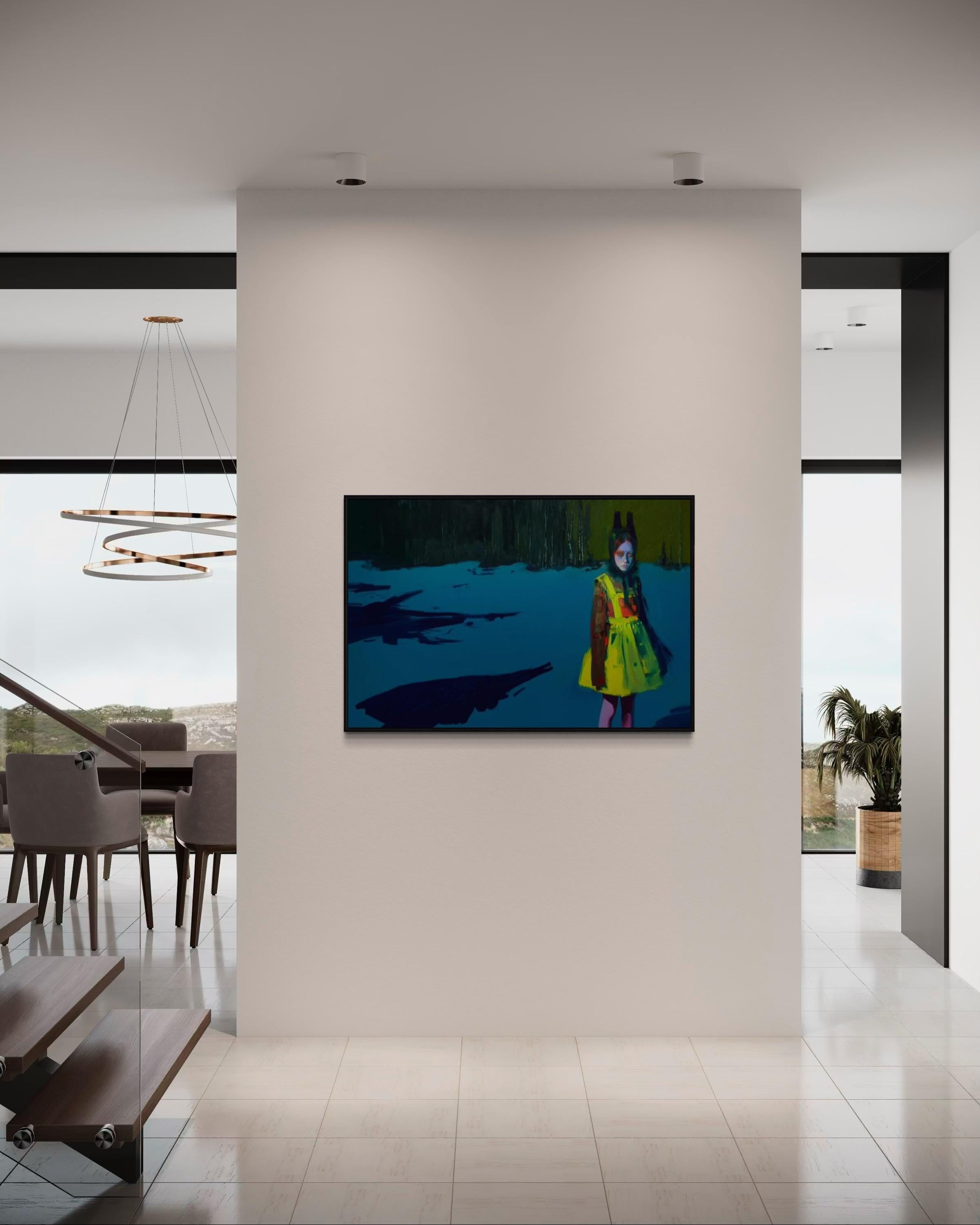Votre enfant intérieur, 80 x 120 cm, huile, acrylique, toile en vente 6