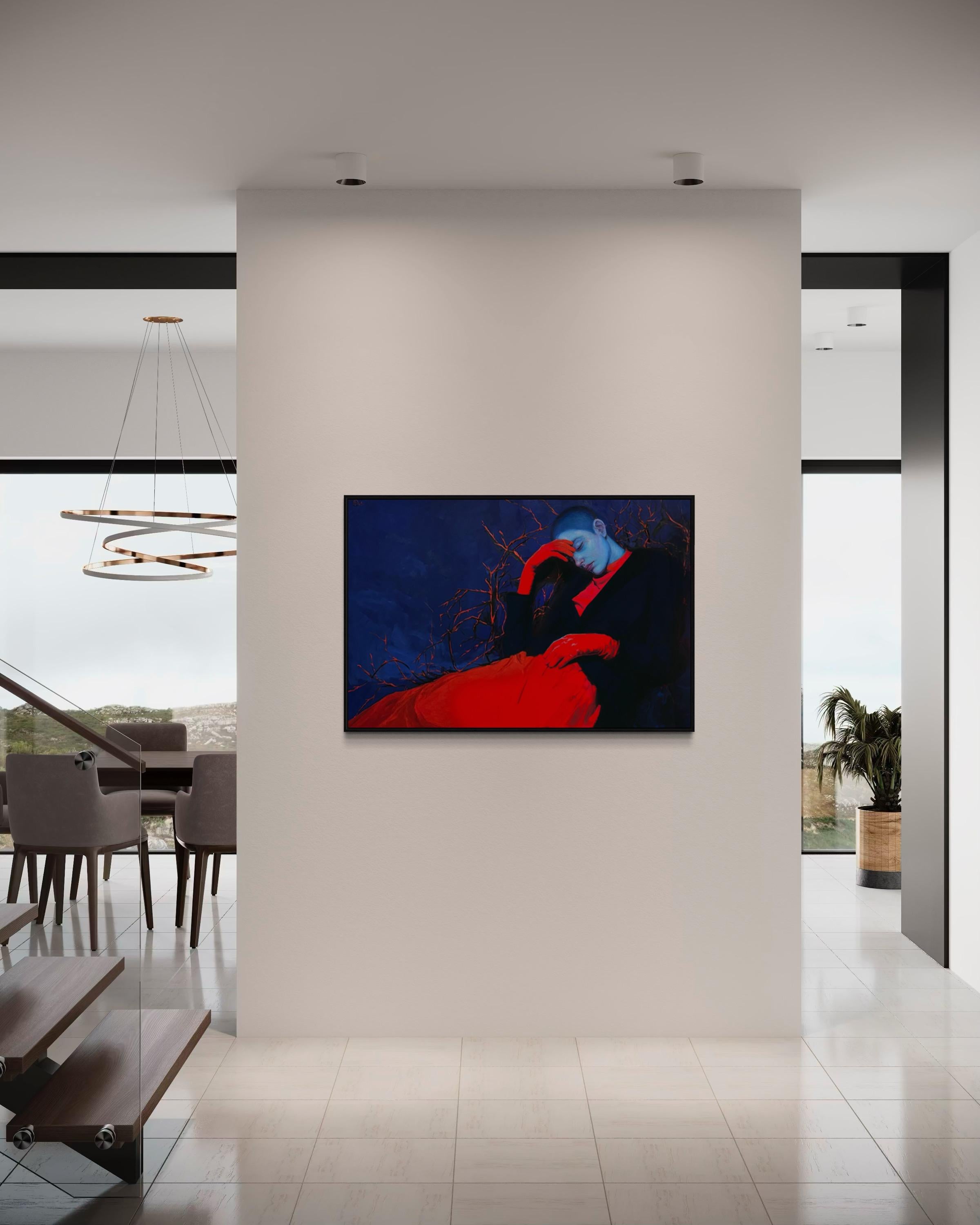 Blackthorn, 80 x120 cm, huile, acrylique, toile en vente 2