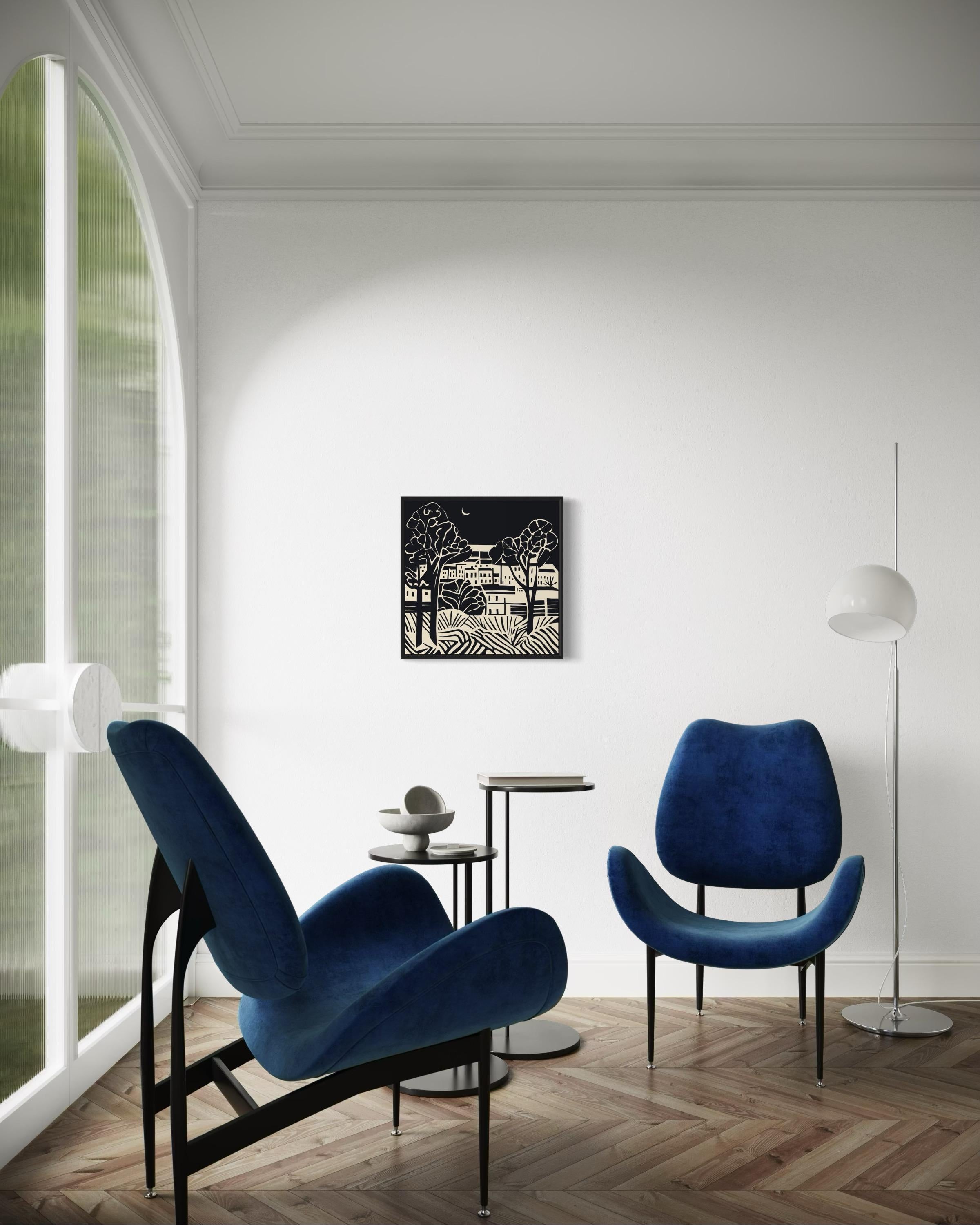 Landschaft , 50x50cm, Druck auf Leinwand. Auflage 20 Teile. im Angebot 4