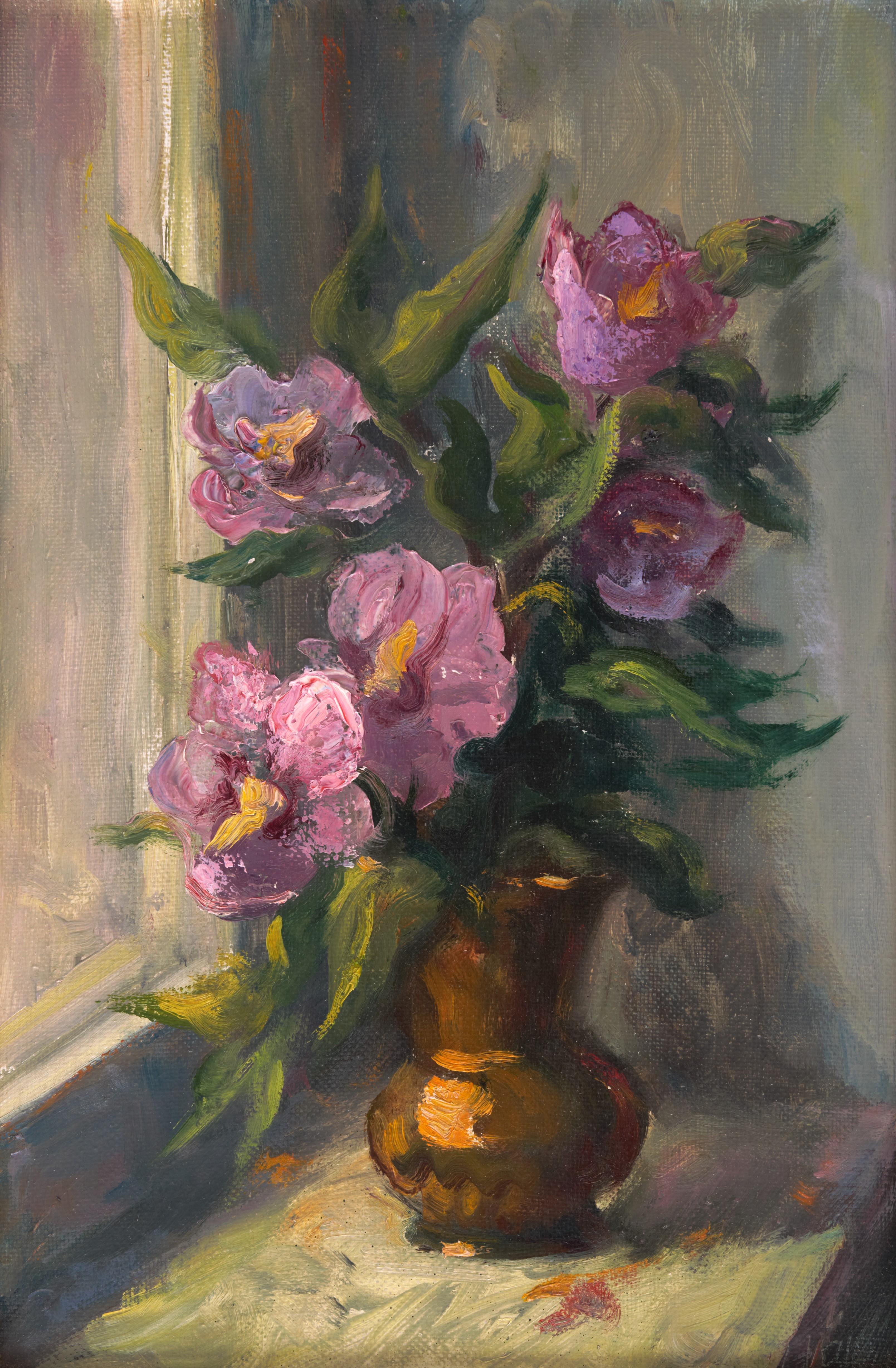 Syrian roses, 46x30 cm, oil on canvas - Art by Taimuraz Aylarov