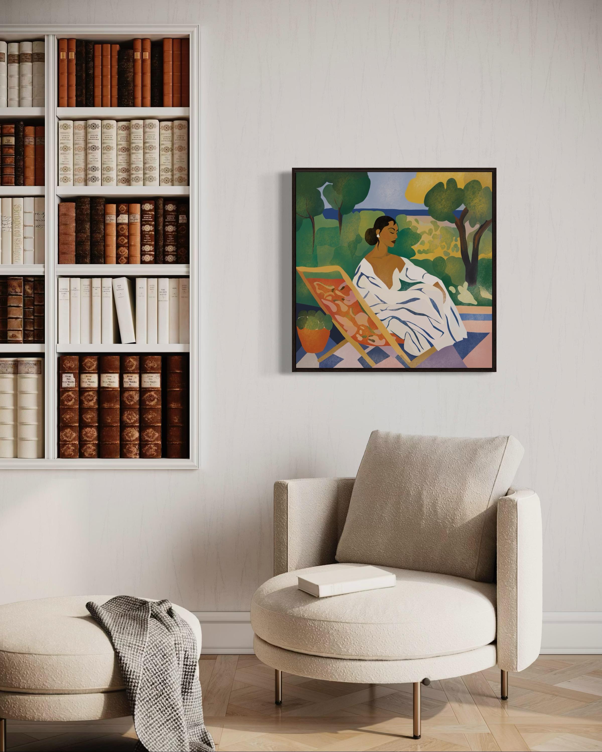 Sommerzeit, 70x70cm, Druck auf Leinwand. Auflage 20 Teile. (Pop-Art), Print, von Nina Tsoriti