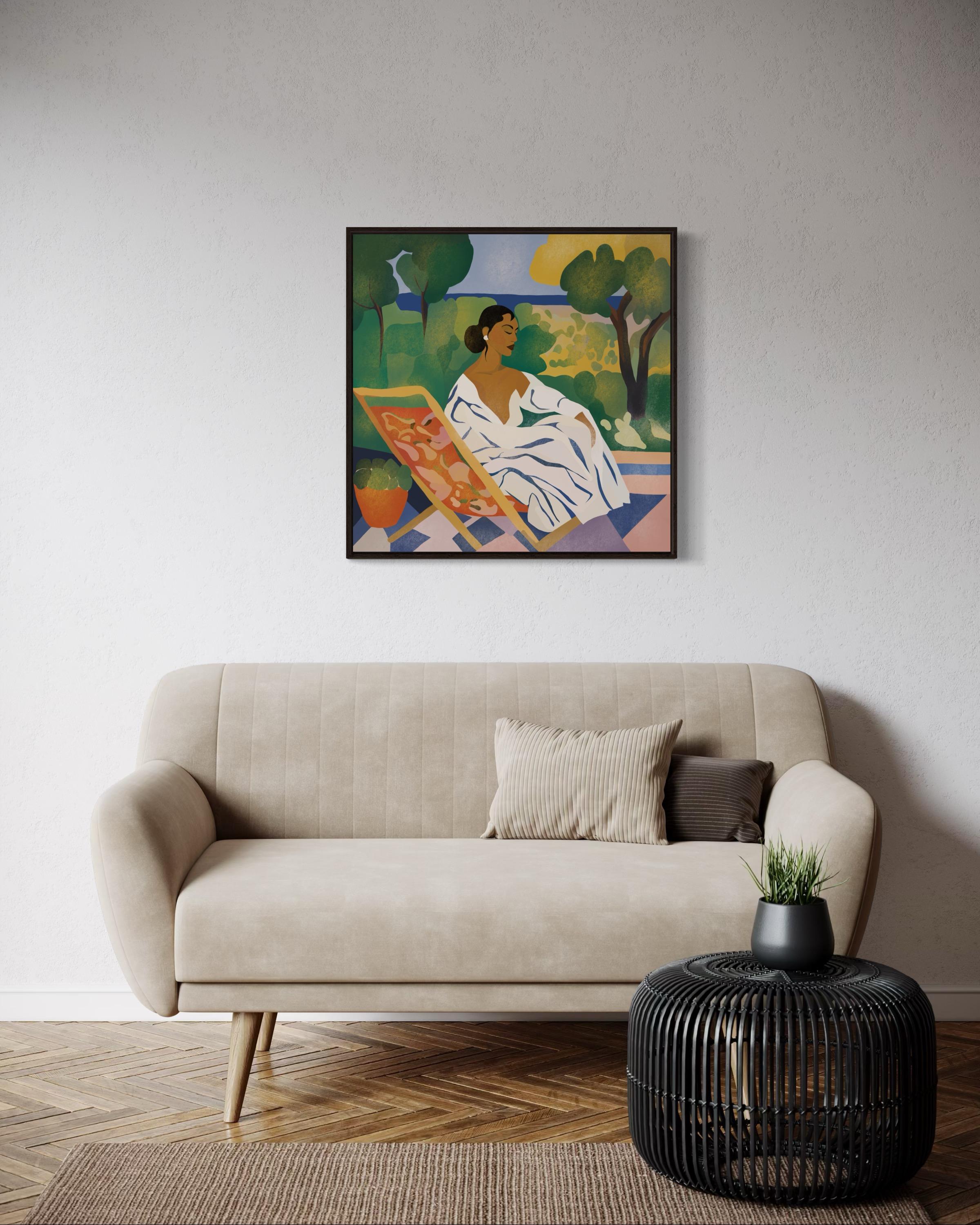Sommerzeit, 70x70cm, Druck auf Leinwand. Auflage 20 Teile. im Angebot 1