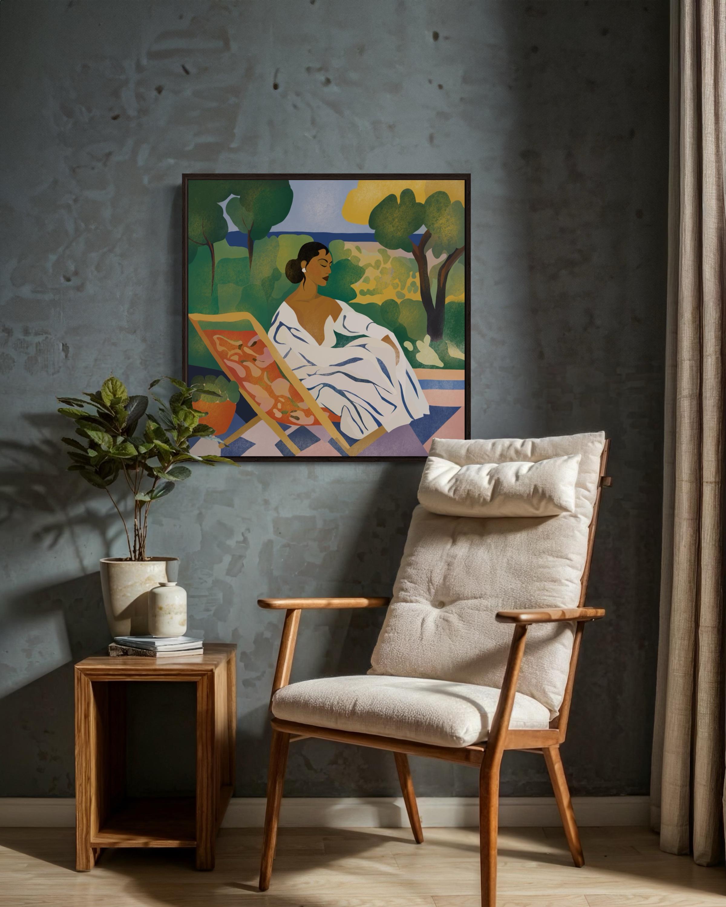 Sommerzeit, 70x70cm, Druck auf Leinwand. Auflage 20 Teile. im Angebot 2