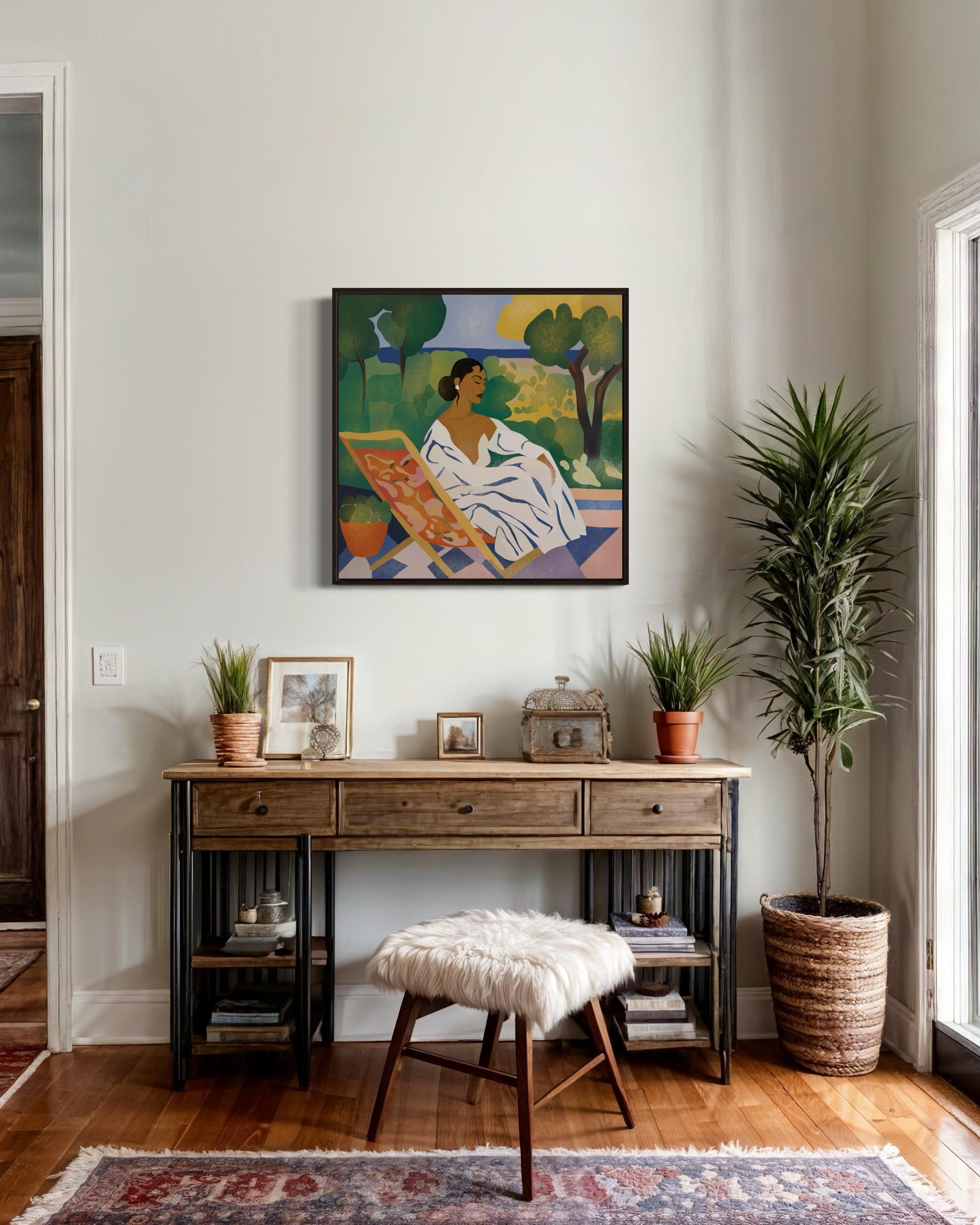 Sommerzeit, 70x70cm, Druck auf Leinwand. Auflage 20 Teile. im Angebot 3