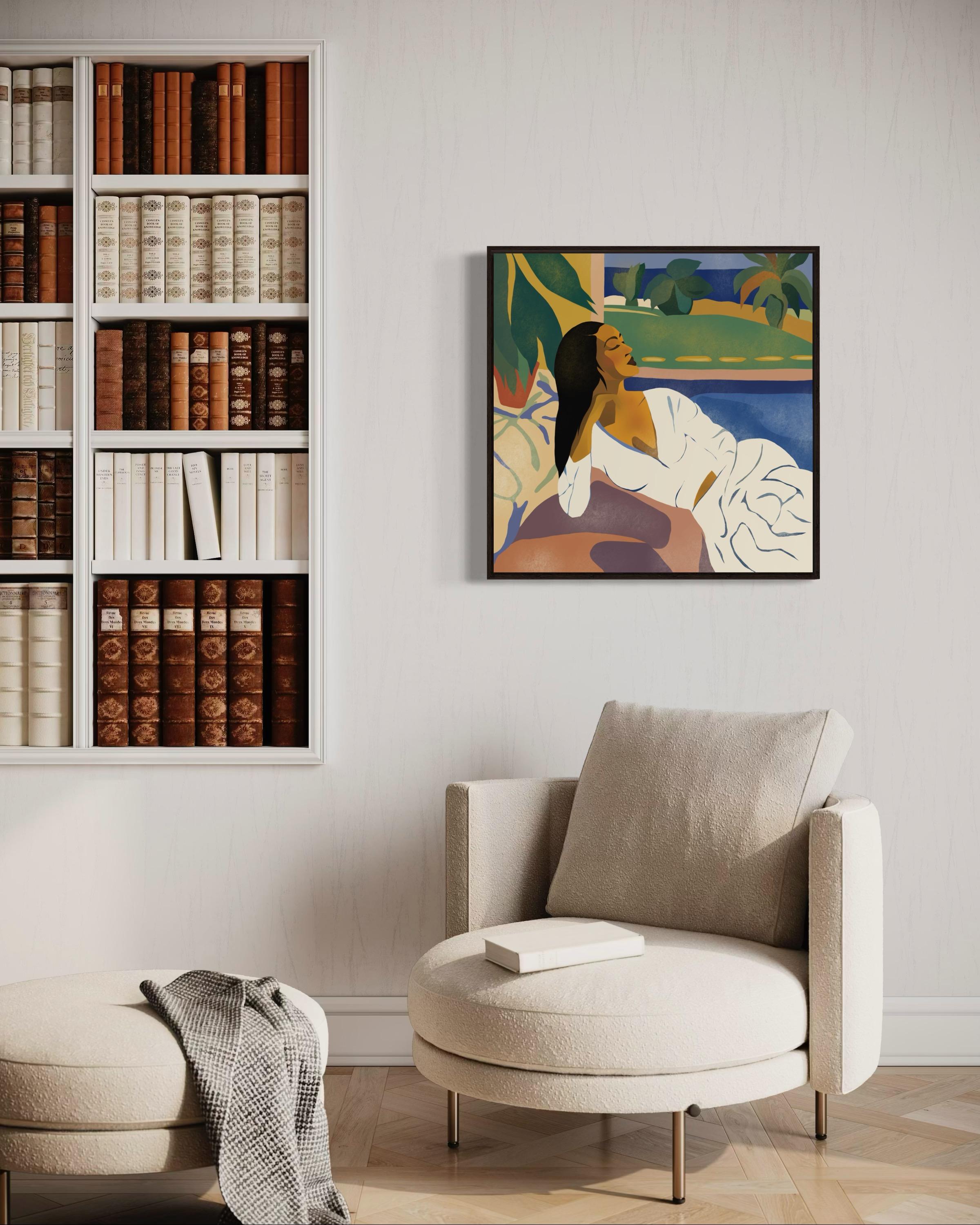 Sommerzeit, 70x70cm, Druck auf Leinwand. Auflage 20 Teile. (Pop-Art), Print, von Nina Tsoriti