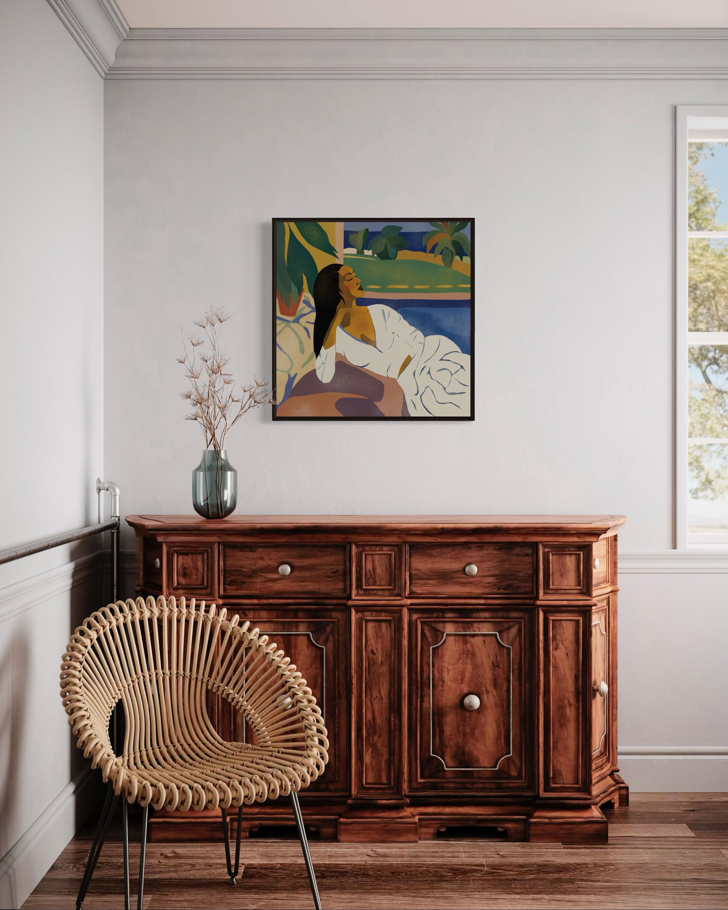 Sommerzeit, 70x70cm, Druck auf Leinwand. Auflage 20 Teile. im Angebot 1