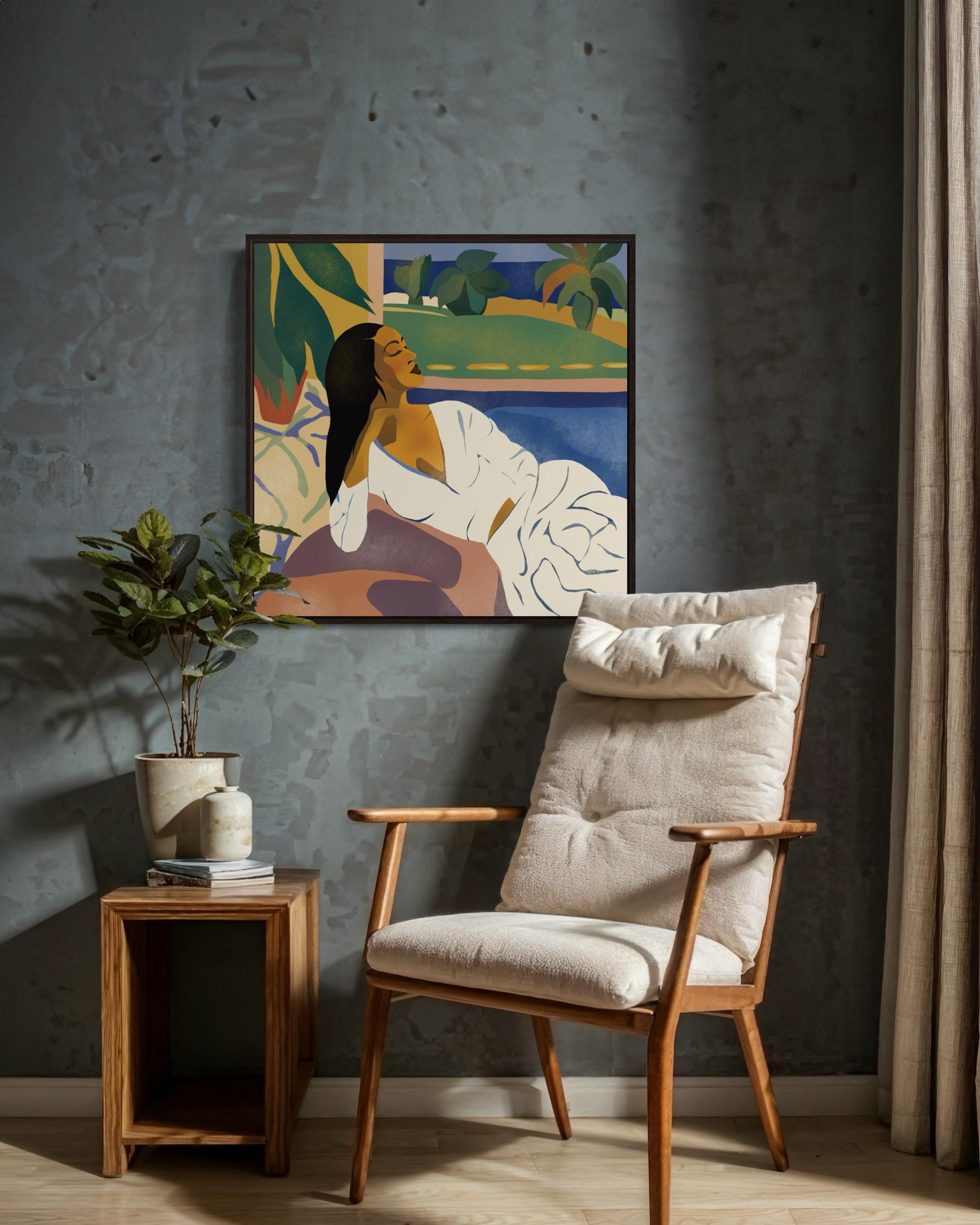 Sommerzeit, 70x70cm, Druck auf Leinwand. Auflage 20 Teile. im Angebot 2