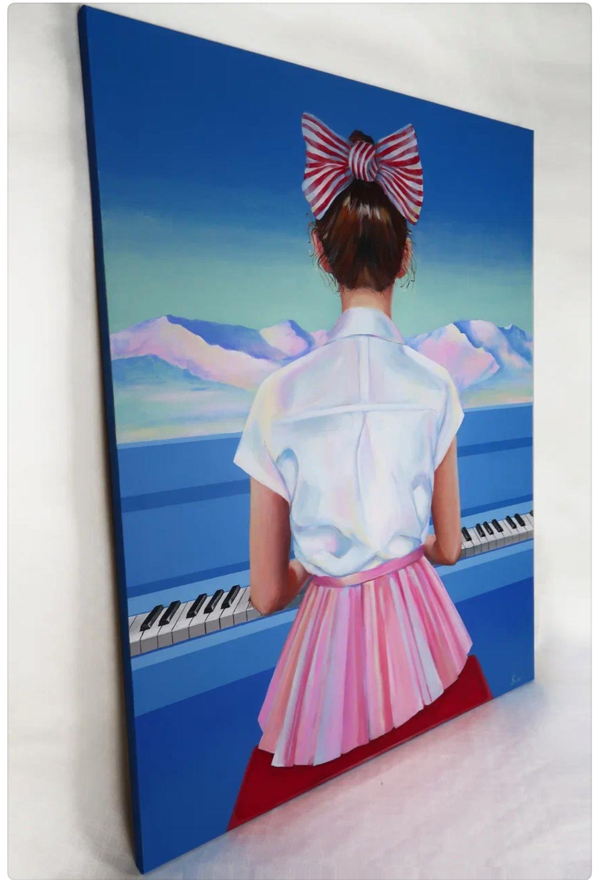 Silence, 100x80cm, acrylic on canvas For Sale 2