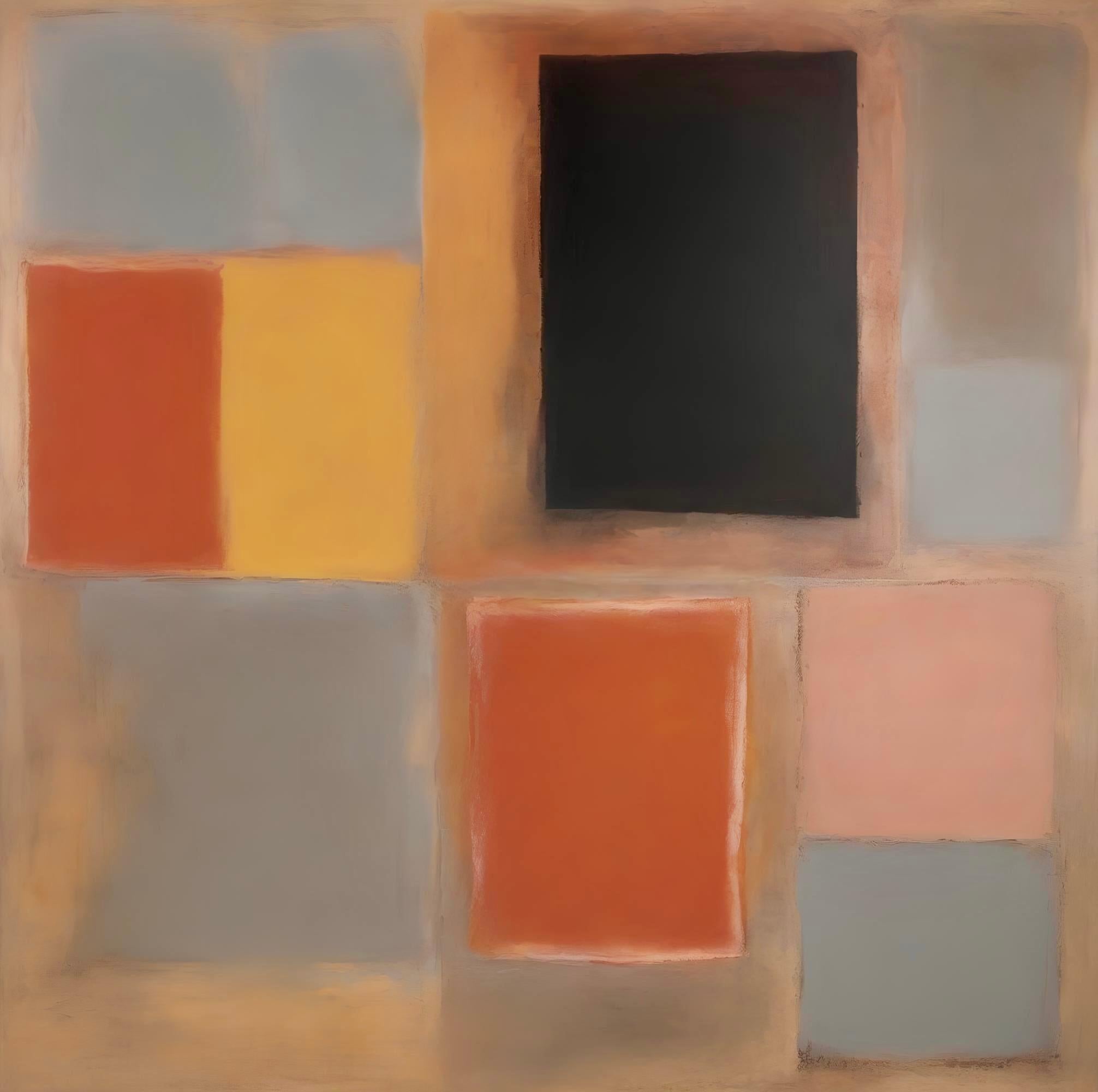 Abstraktion, 80x80cm, Druck auf Leinwand, Auflage: 20 Pieces – Print von Peter Simakov