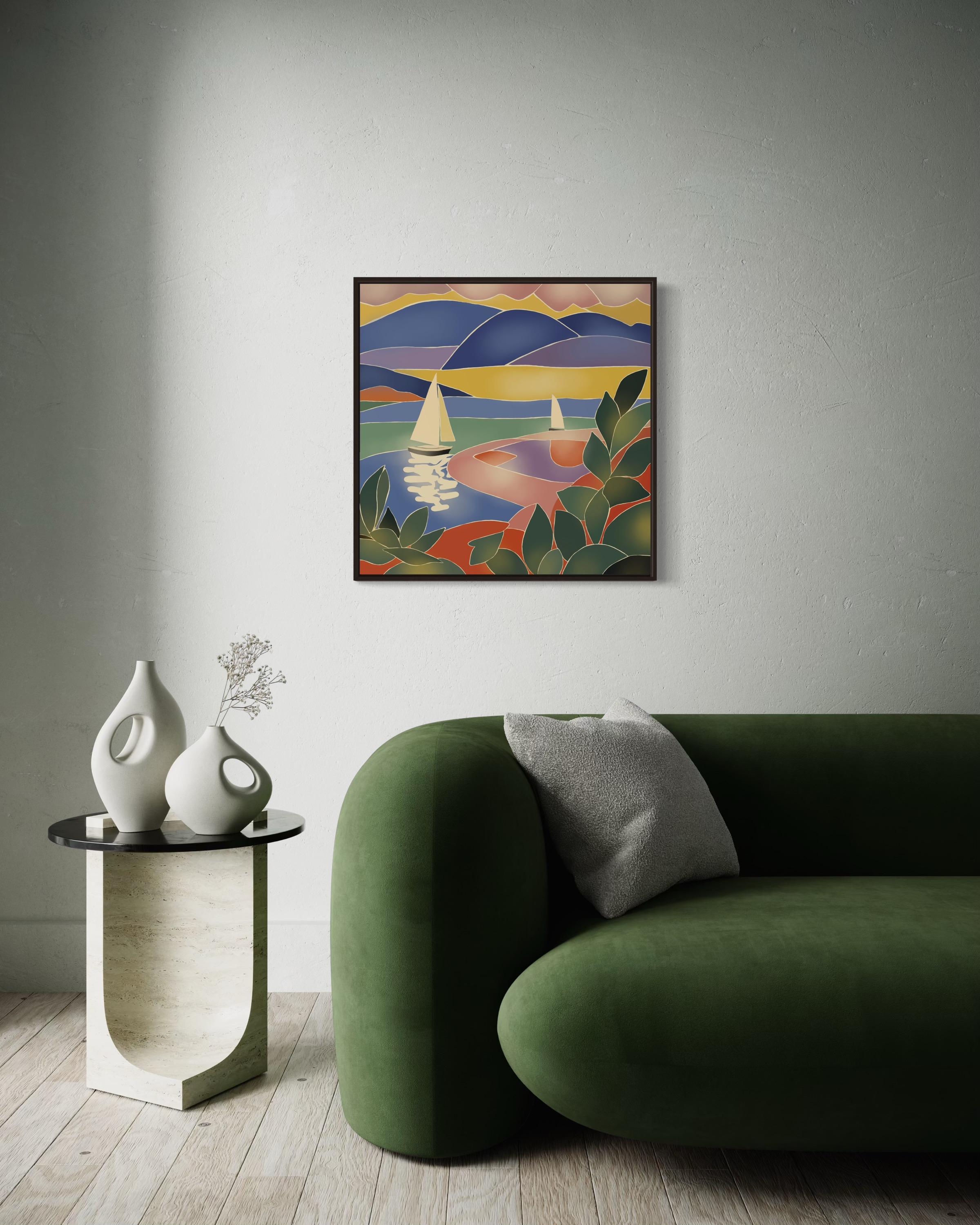 Seascape , 70x70cm, impression sur toile, édition 20 pcs. en vente 1