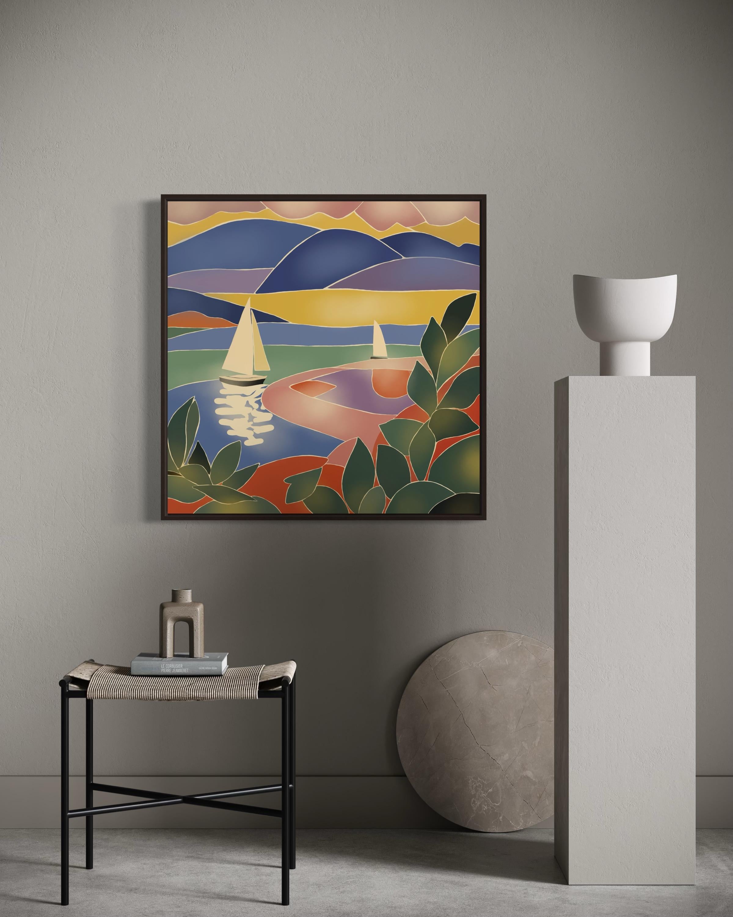 Seascape , 70x70cm, impression sur toile, édition 20 pcs. en vente 2