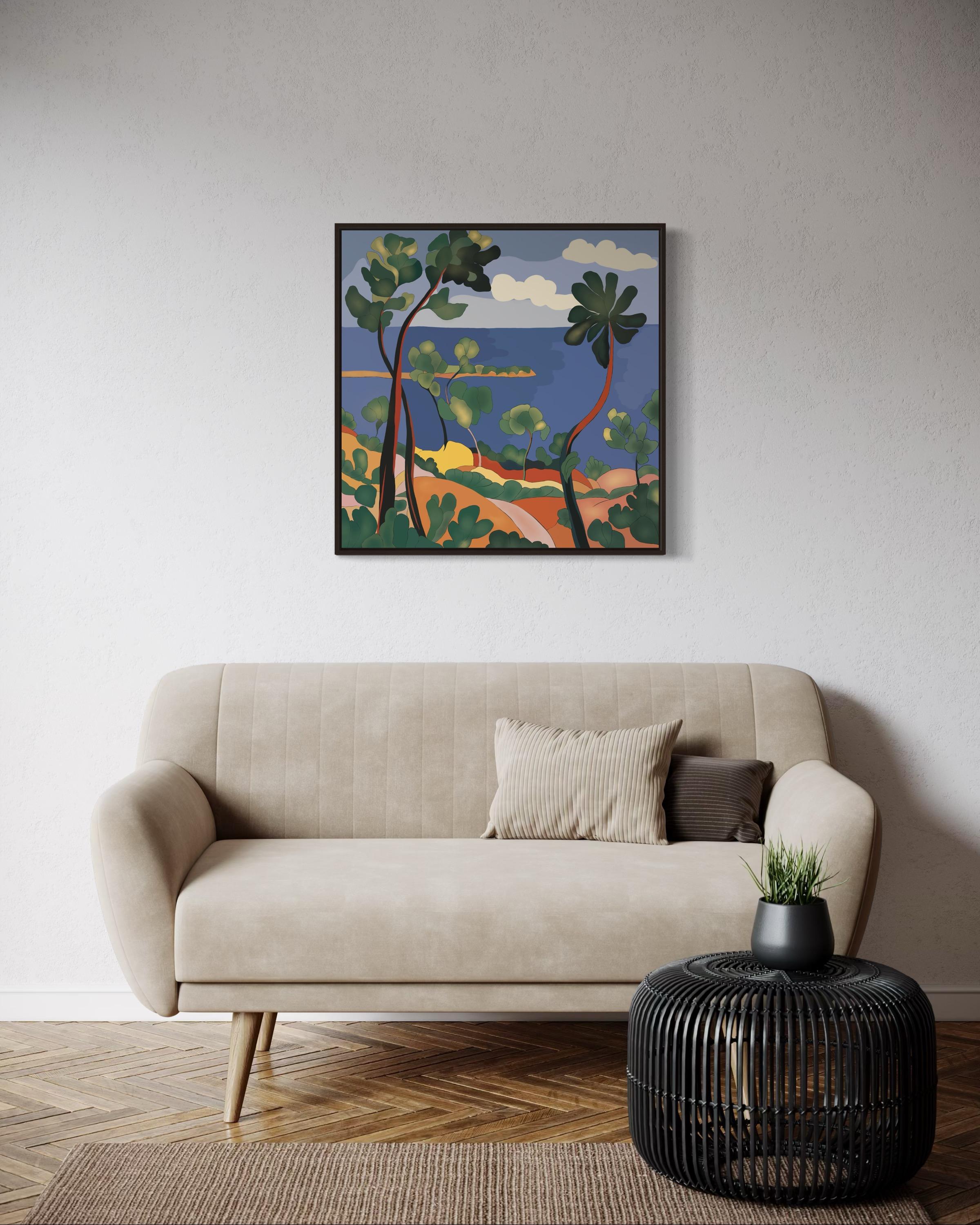 Seascape , 70x70cm, impression sur toile, édition 20 pcs. - Pop Art Art par Nina Tsoriti