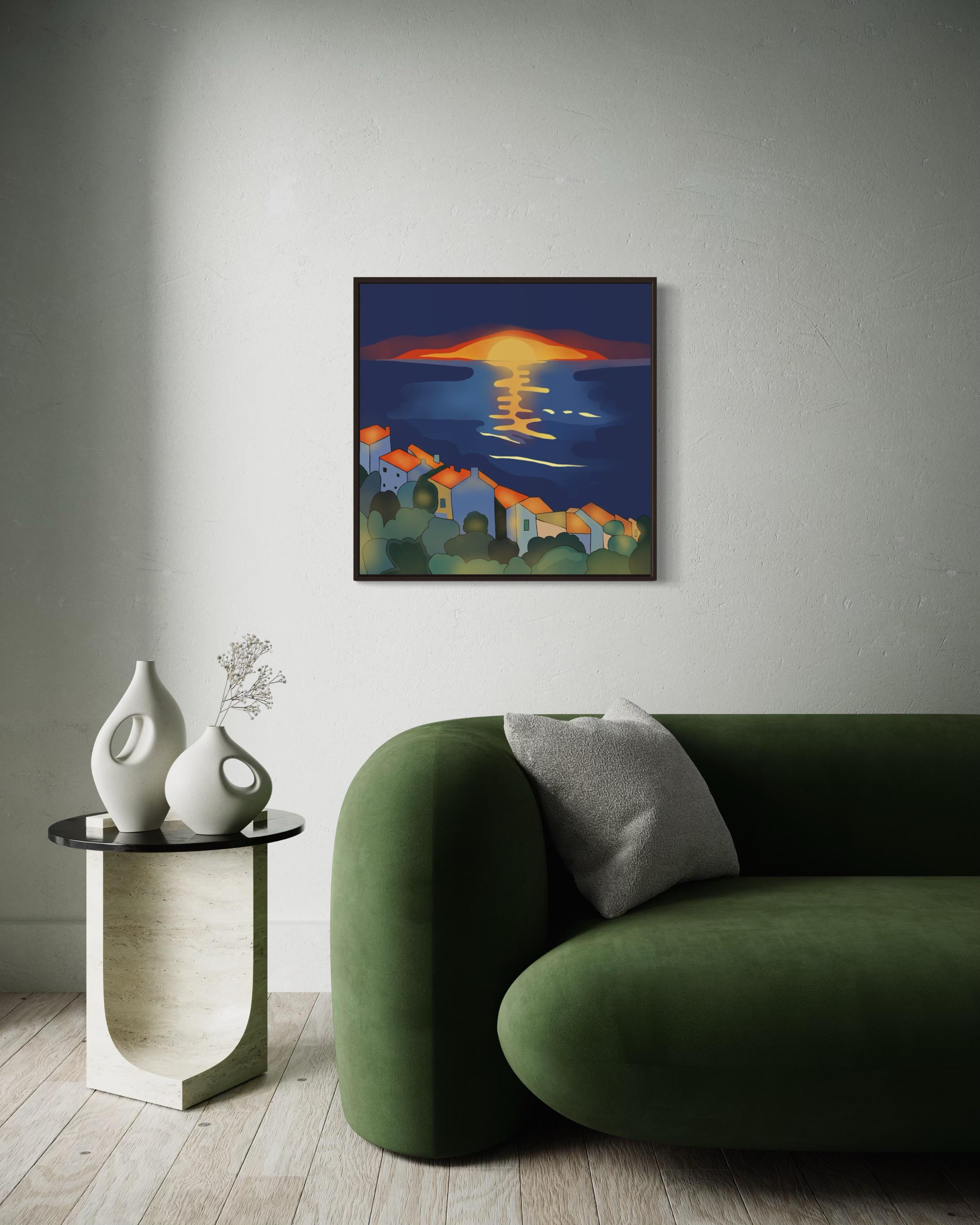 Seascape , 70x70cm, impression sur toile, édition 20 pcs. en vente 2