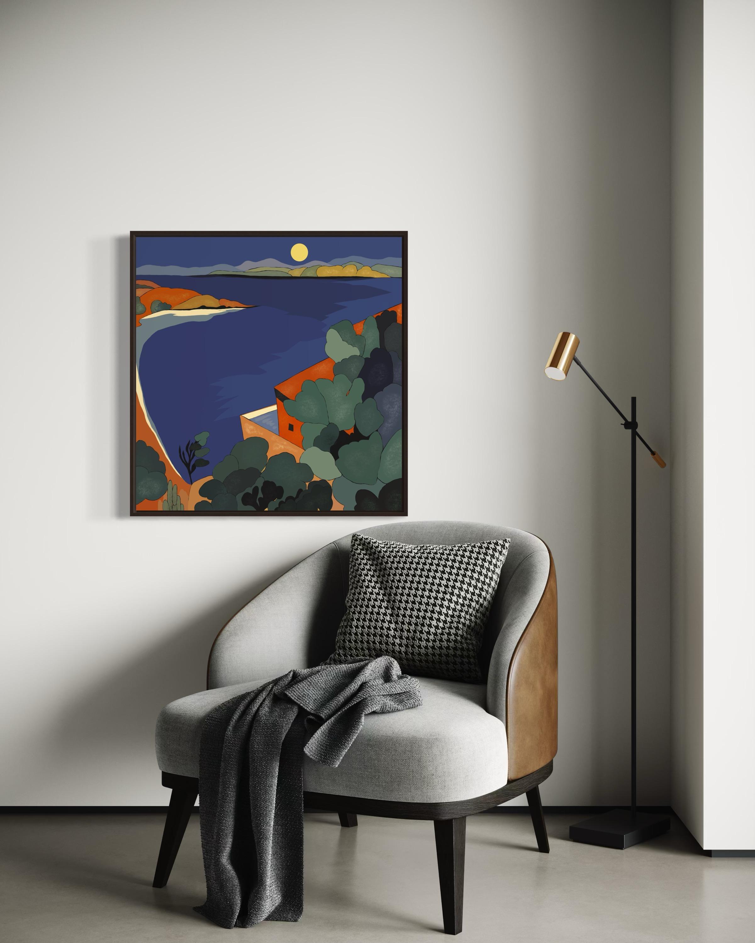 Seascape , 70x70cm, impression sur toile, édition 20 pcs. en vente 2