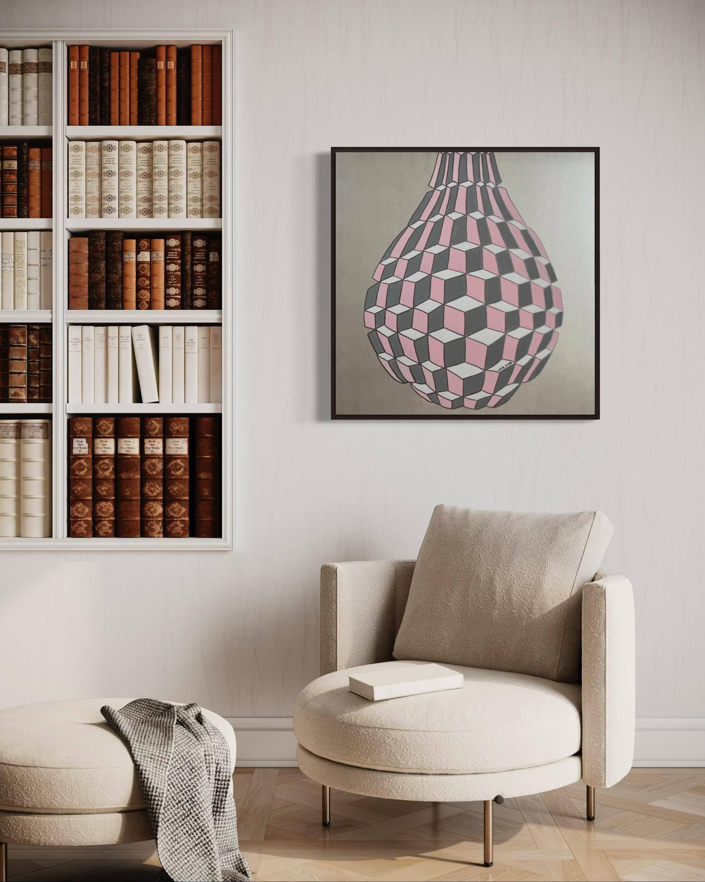 Una lacrima, 80x80cm, acrilico su tela in vendita 4