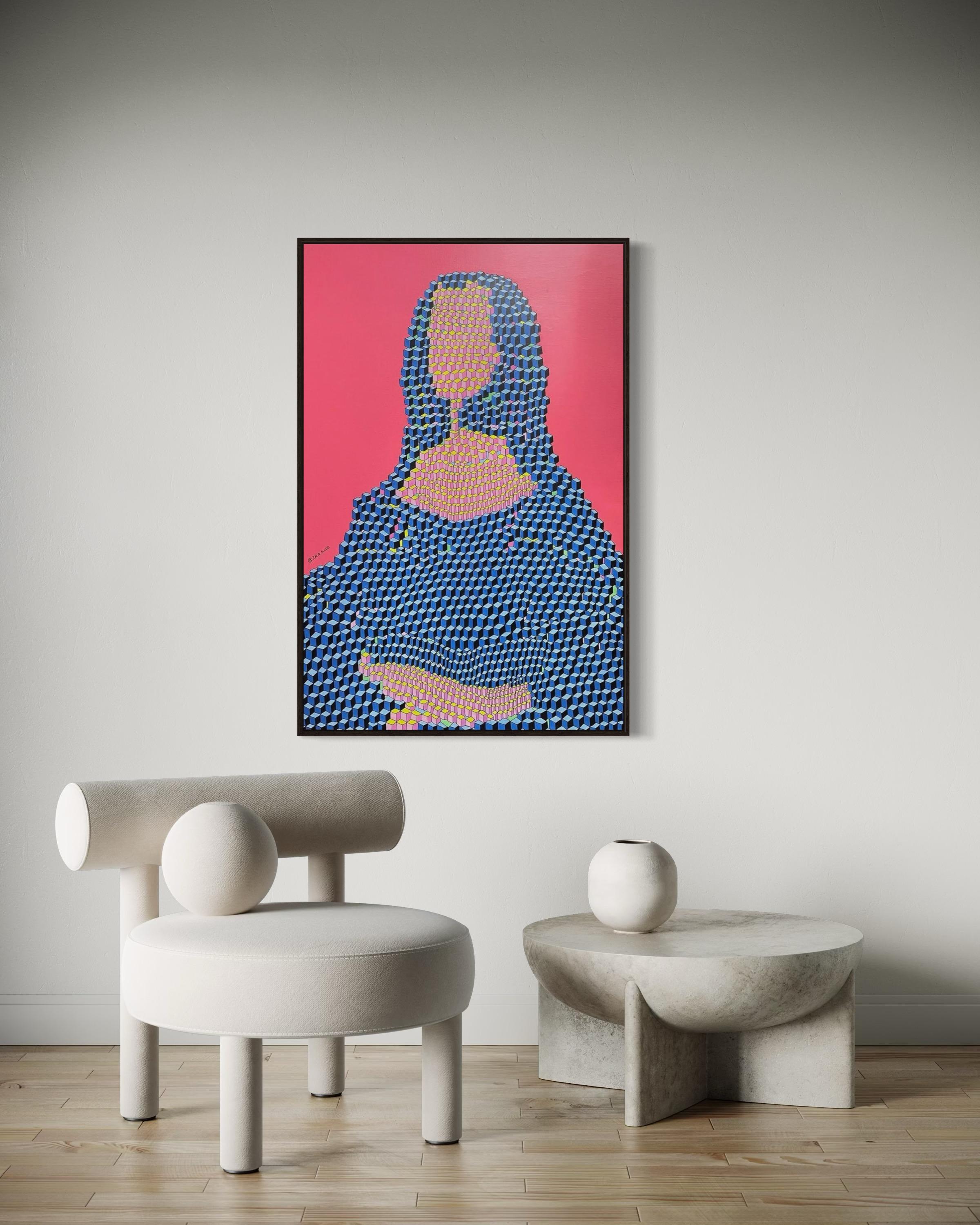 Mona Lisa, 120x80cm, acrylic on canvas For Sale 1
