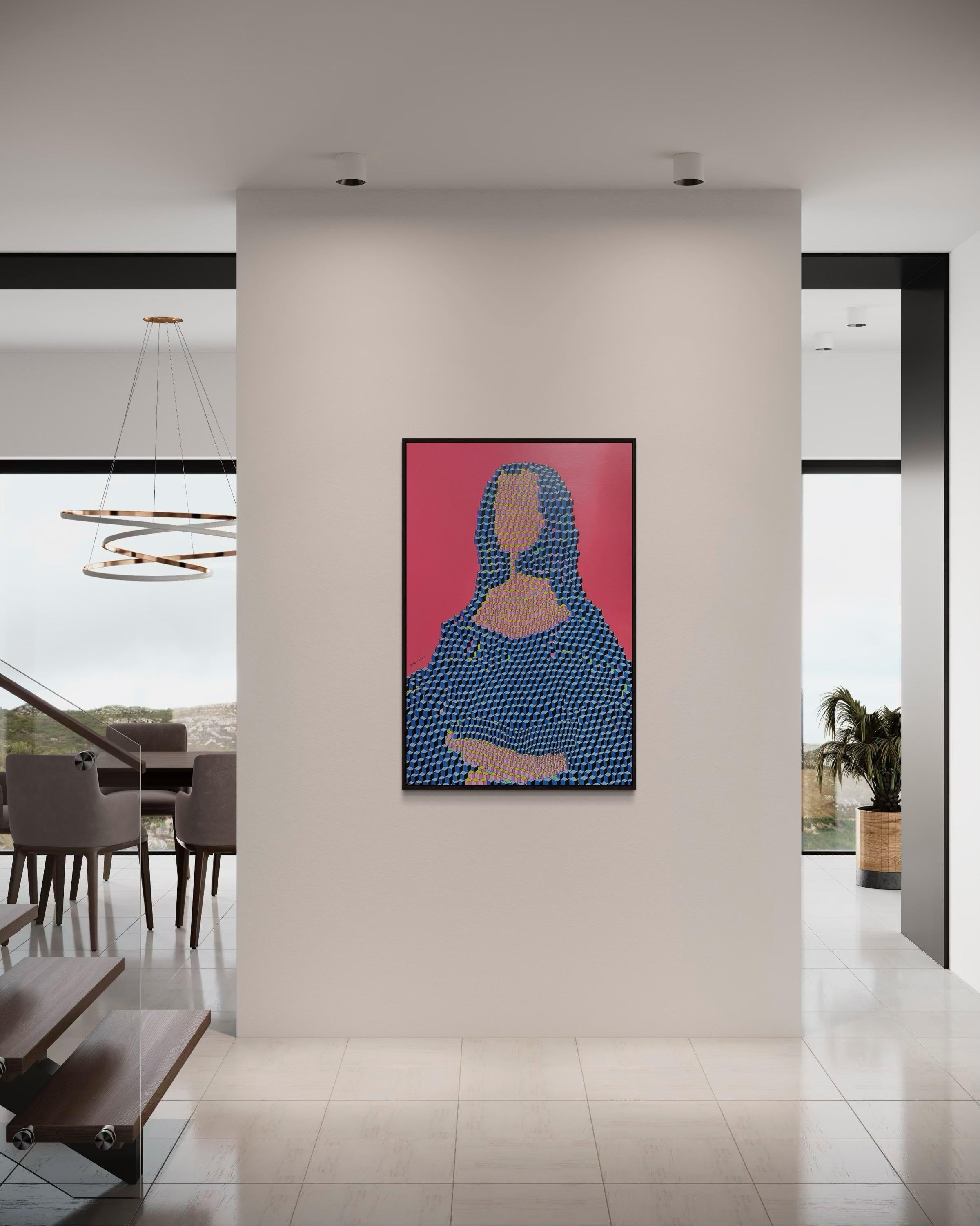 Mona Lisa, 120x80cm, acrylic on canvas For Sale 2
