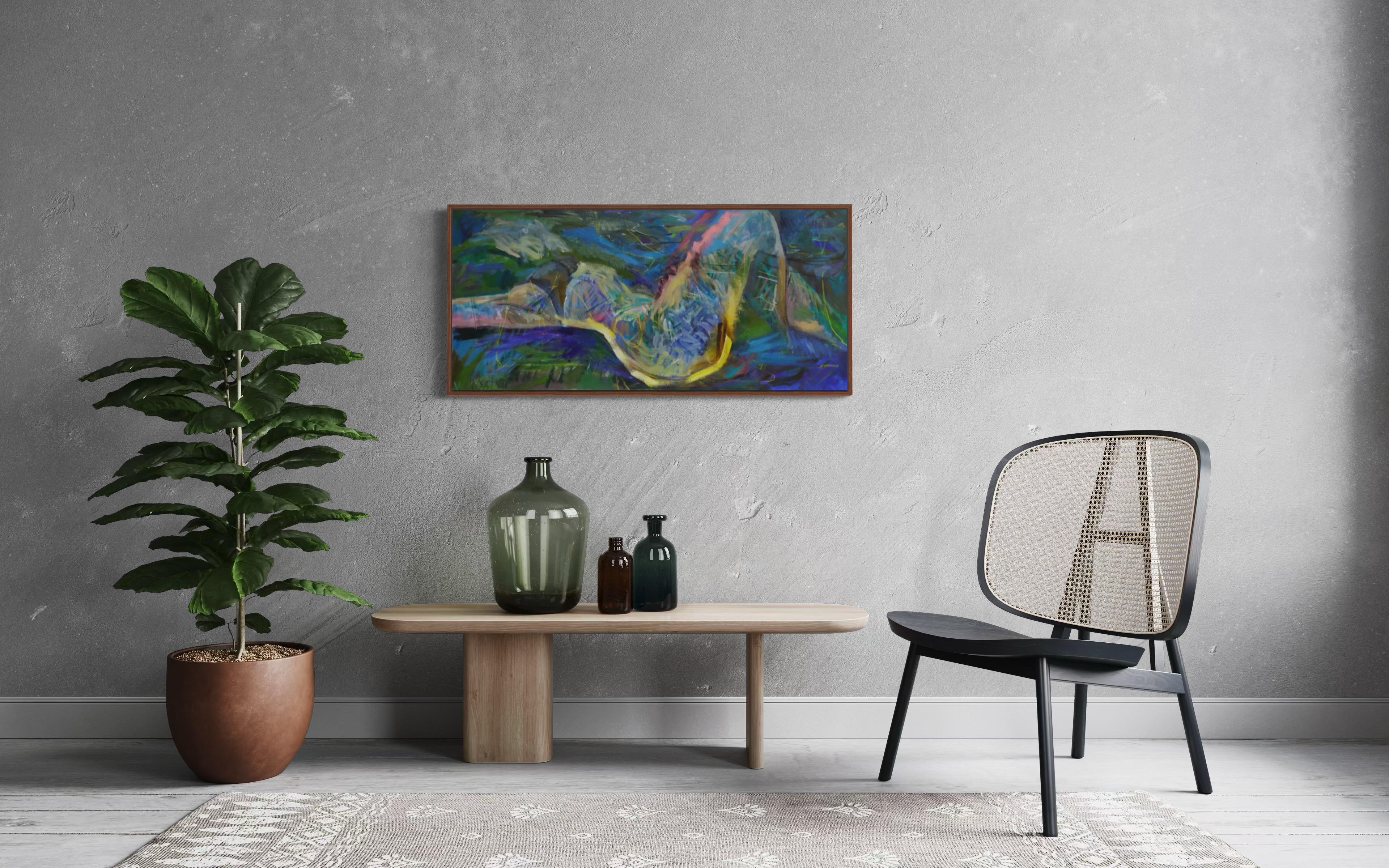 Greene, 55x120 cm, acrilico su tela - Painting Neoespressionismo di Tatiana Levchenko
