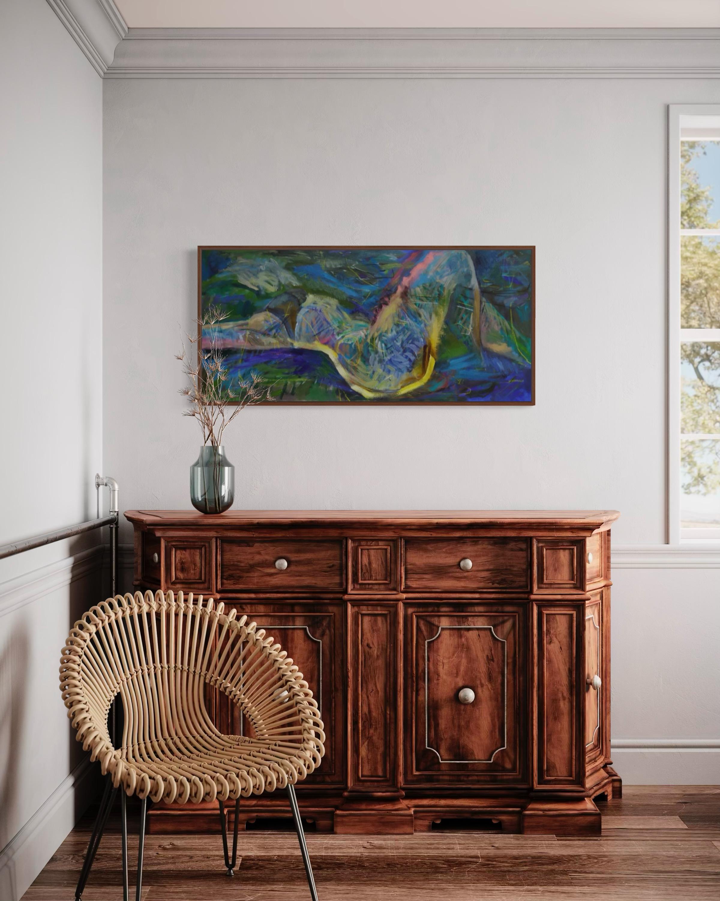 Greene, 55x120 cm, acrilico su tela in vendita 1