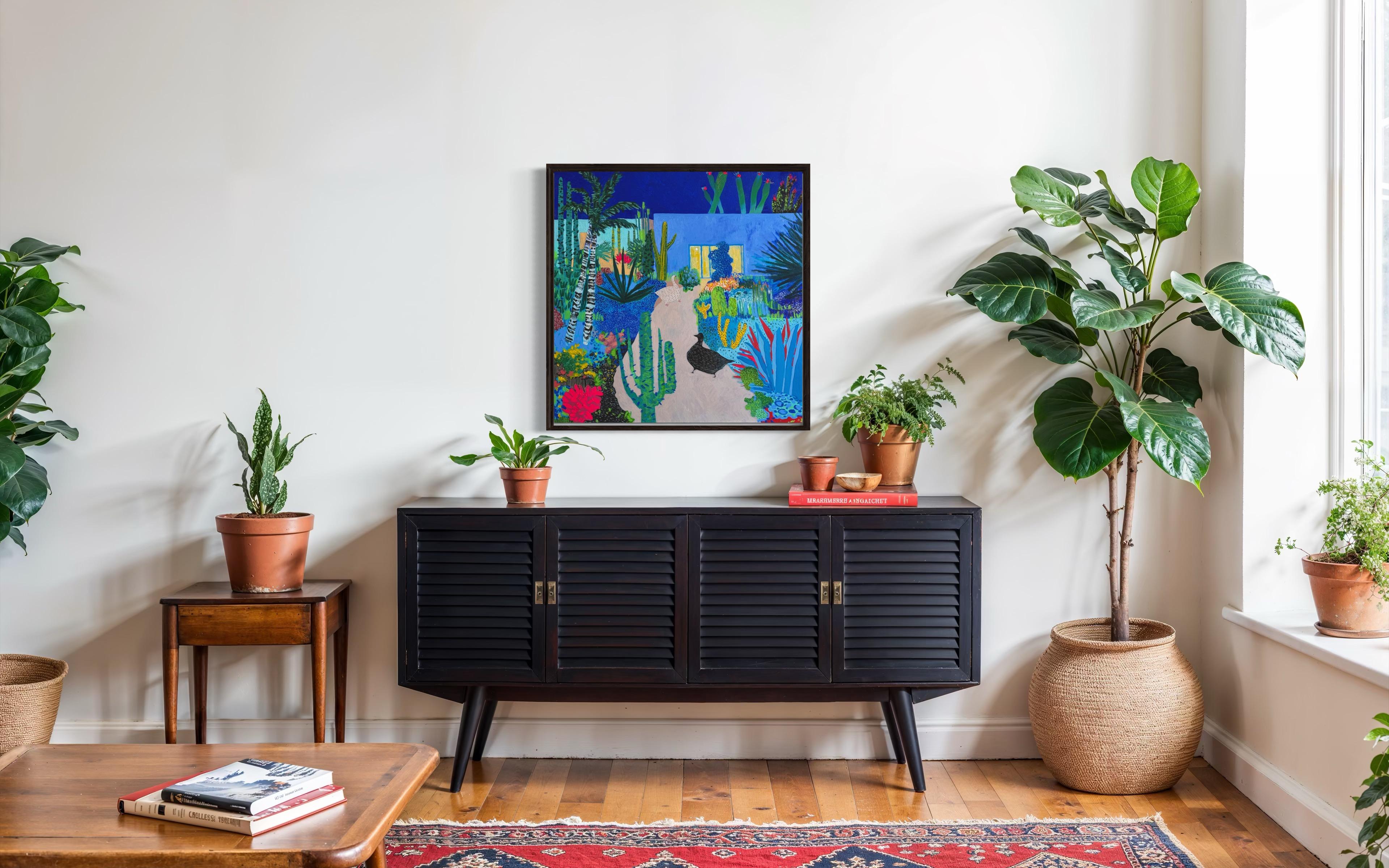 Invitación, 90x90 cm, acrílico  sobre lienzo - Art Contemporáneo de Elizeveta Pugacheva