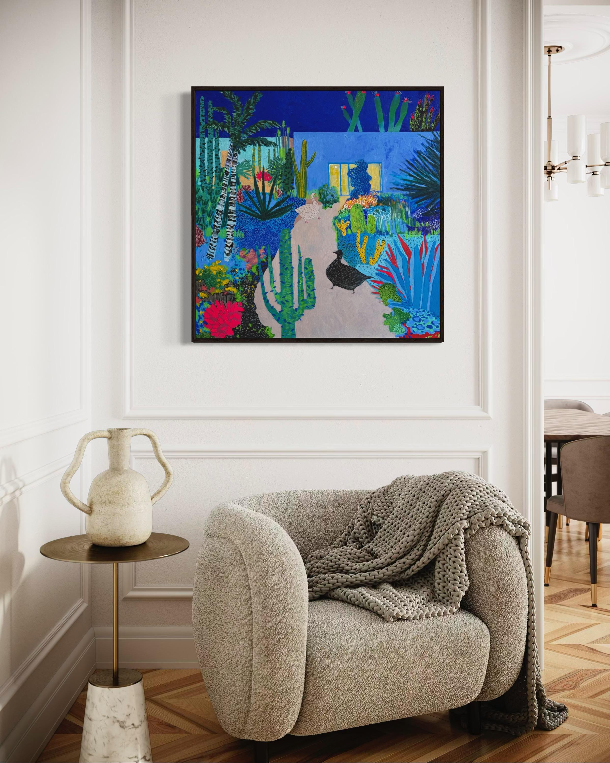 Invitación, 90x90 cm, acrílico  sobre lienzo en venta 4