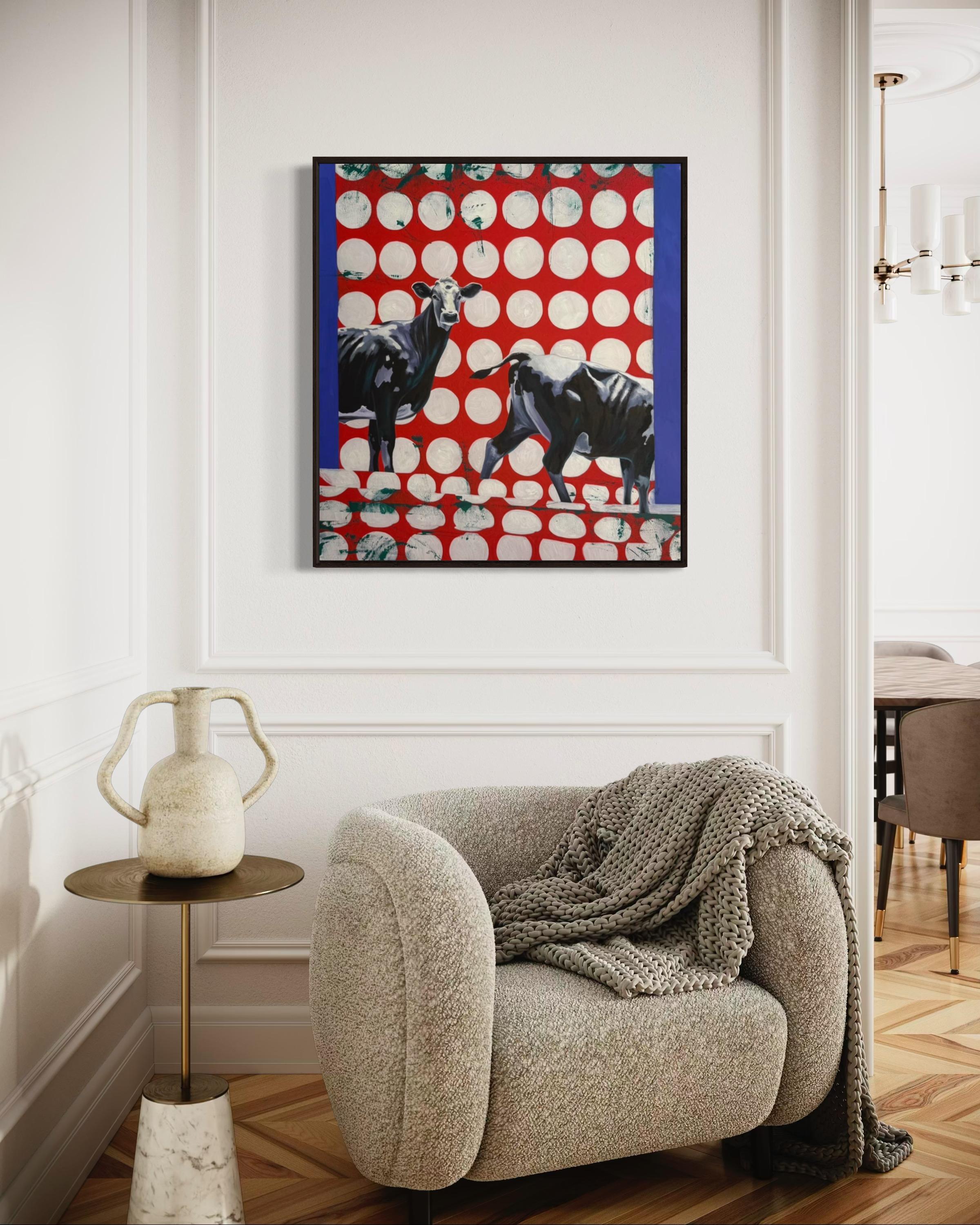 Transition, 90x80 cm, Acryl, Übergangsstil  auf Leinwand im Angebot 2