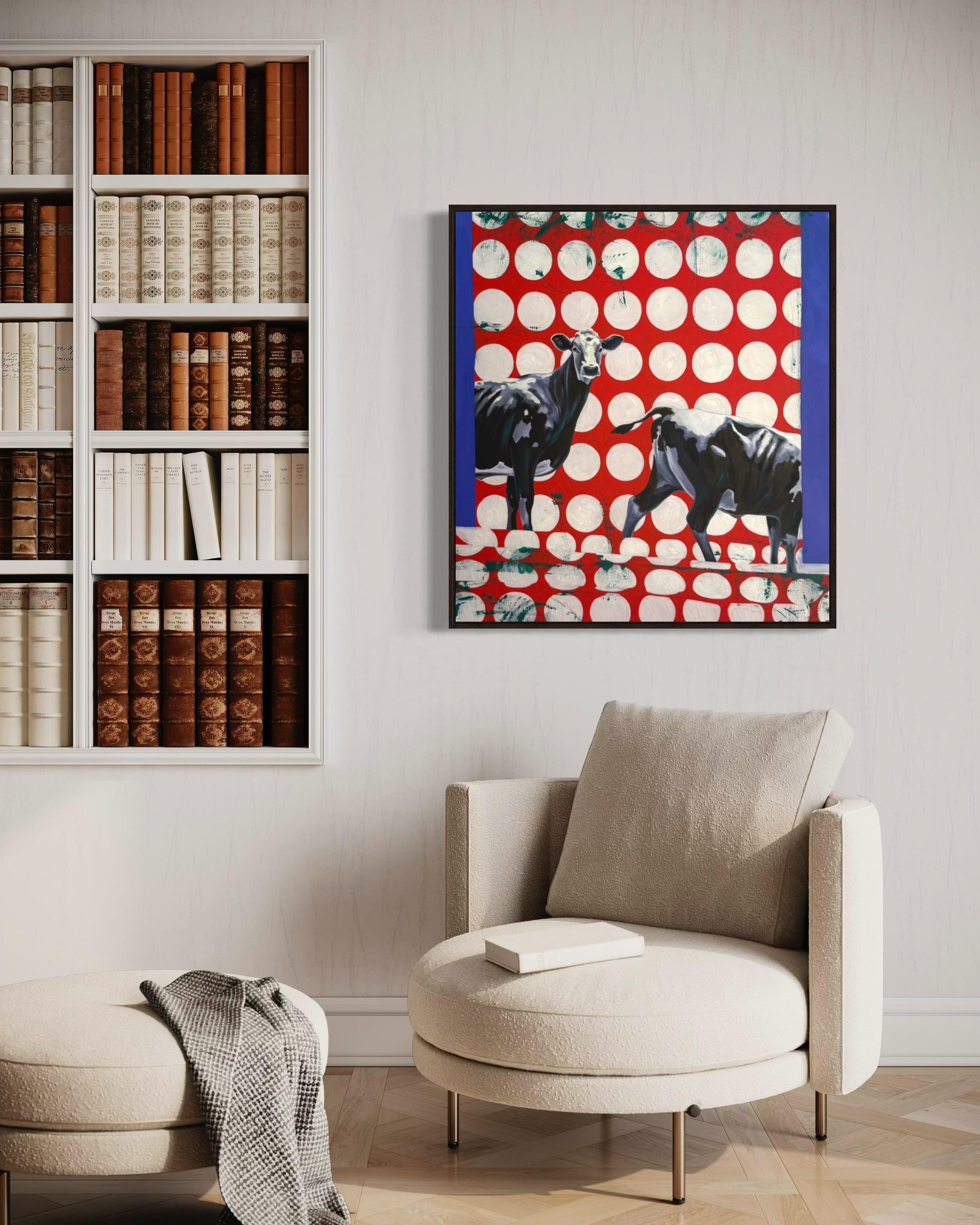 Transition, 90x80 cm, Acryl, Übergangsstil  auf Leinwand im Angebot 3